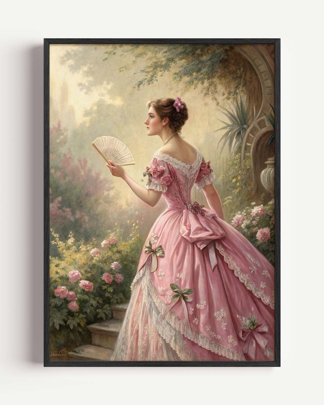Elegante Victoriaanse Dame Poster-WallArtistic