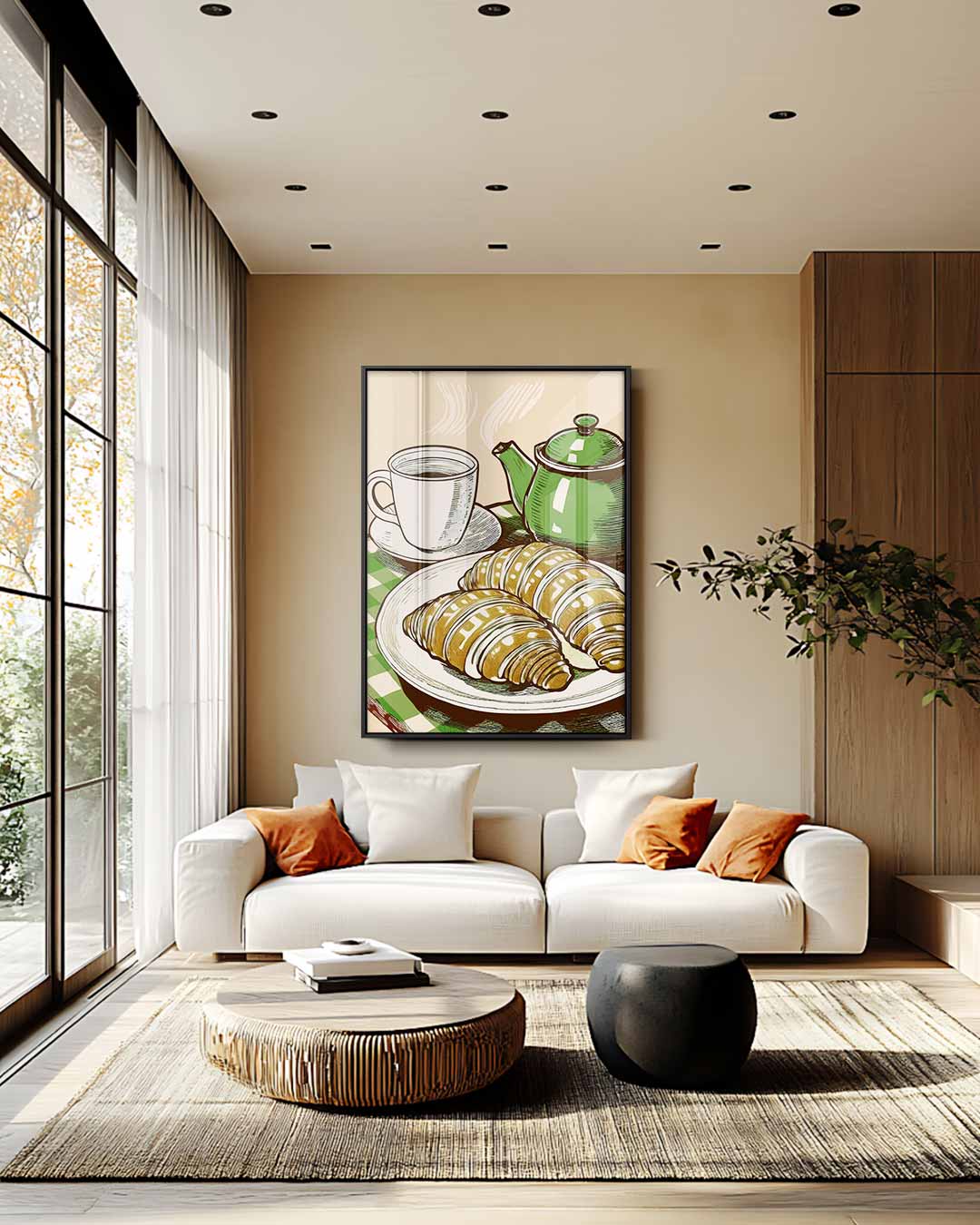 Ontbijt Sfeertje Kunstwerk-canvas-dibond-plexiglas-wanddecoratie-WallArtistic