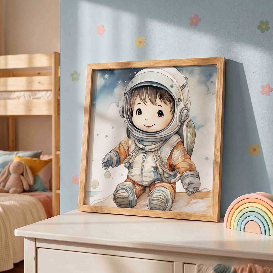 Kind in ruimtepak Poster