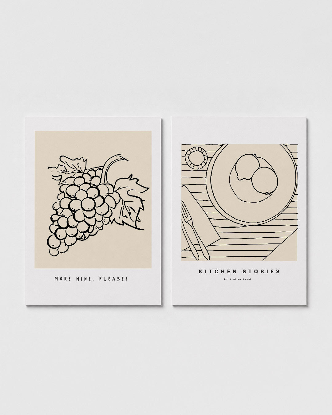 Druiven illustratie Posterset