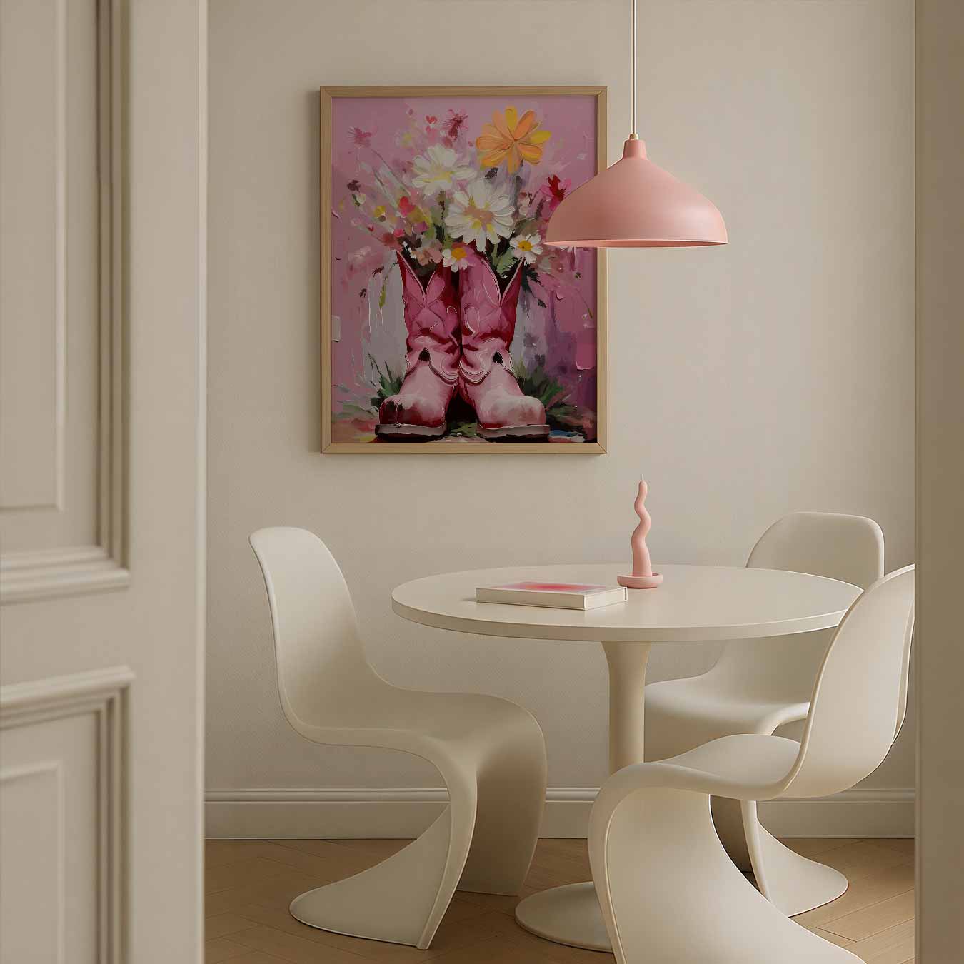 Bloemenlaarzen Poster-WallArtistic
