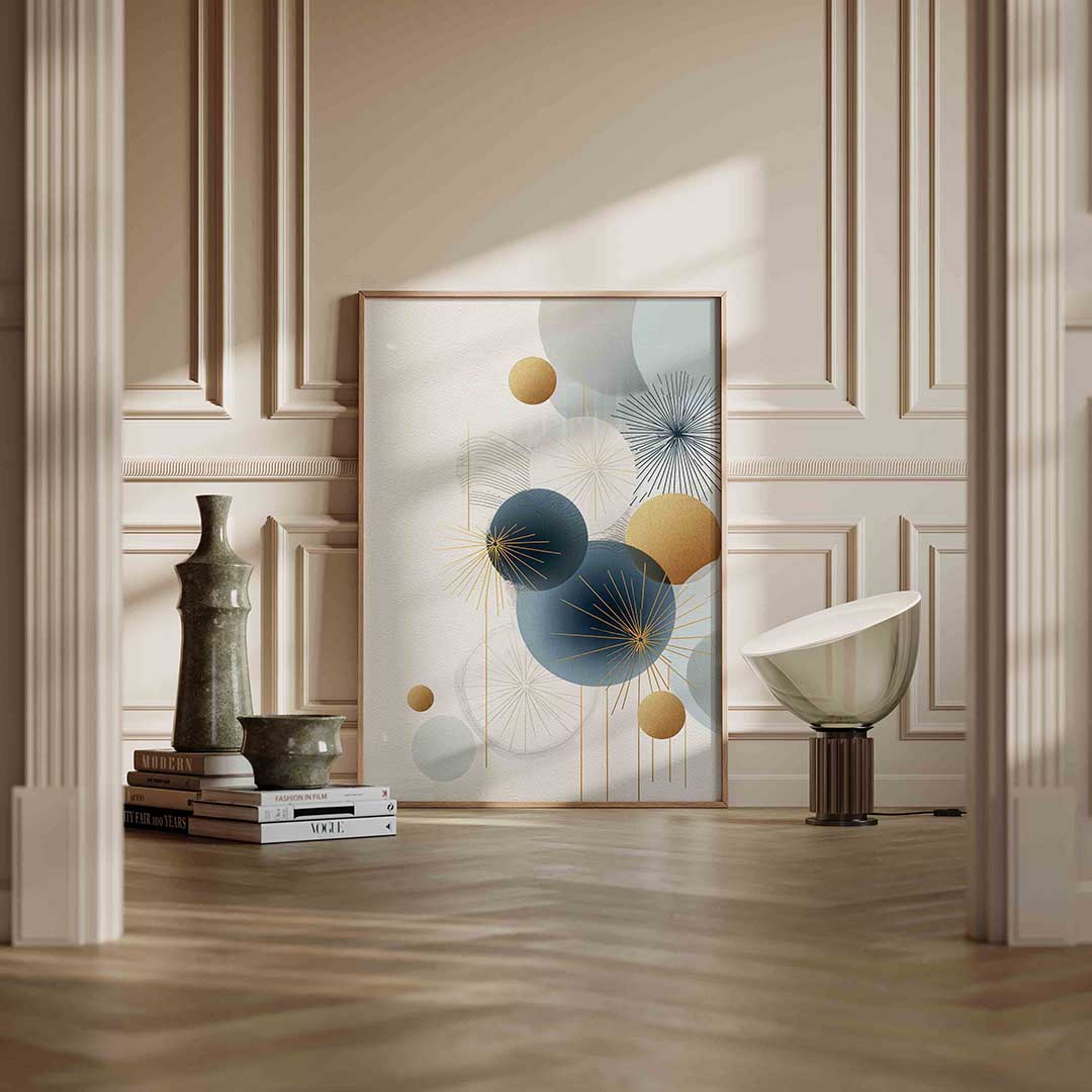 Abstracte cirkels en lijnen Poster