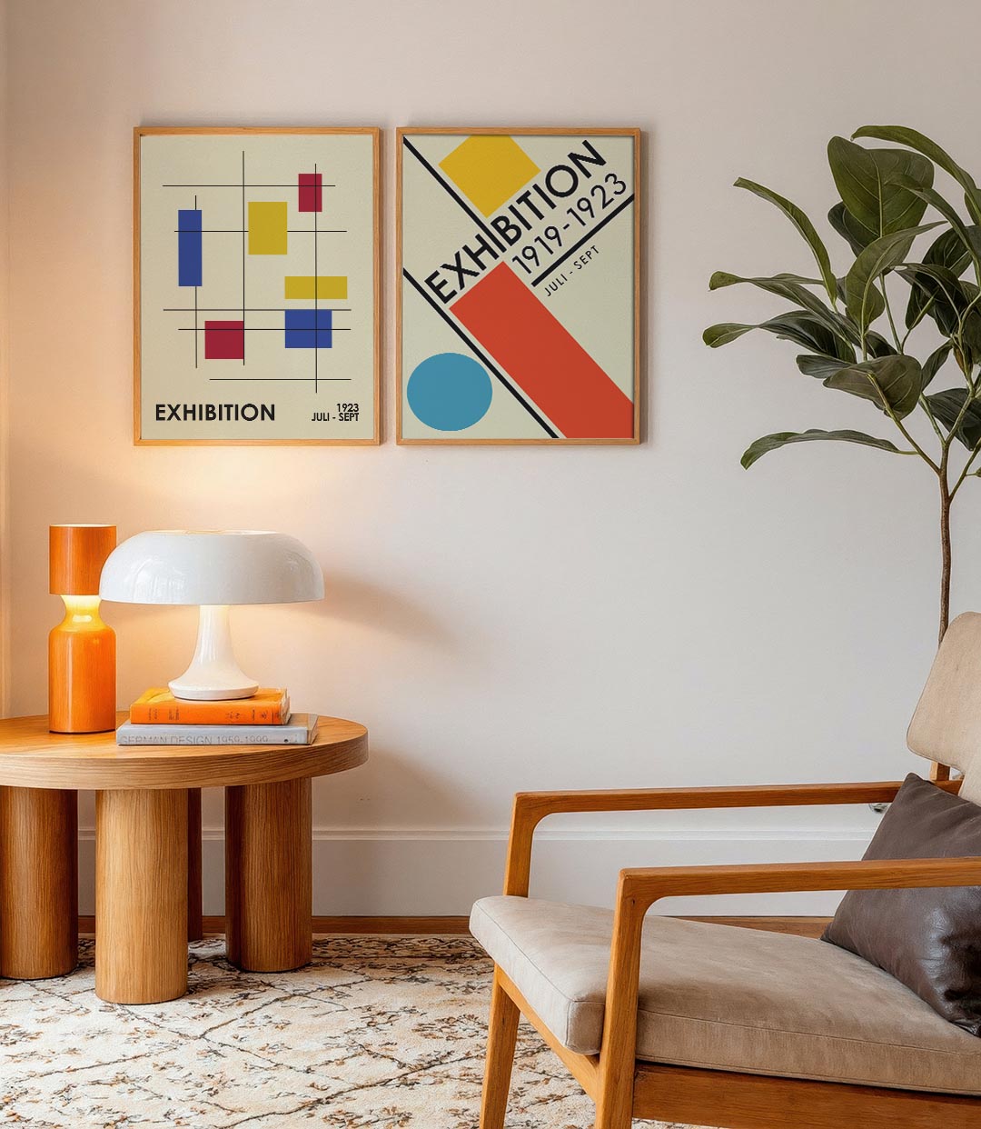 Kleurrijke lijnen Posterset