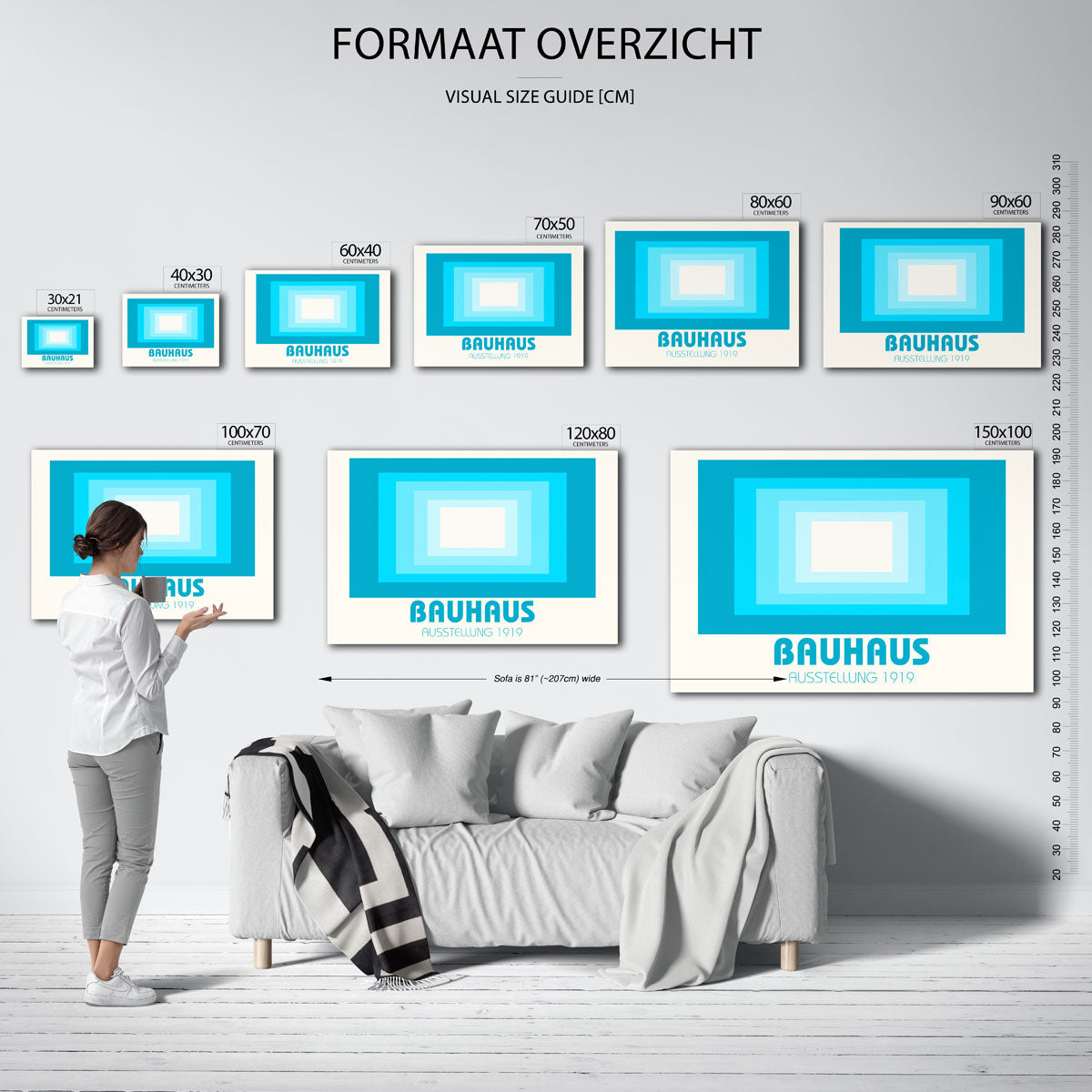 Vormritme en kleur Poster
