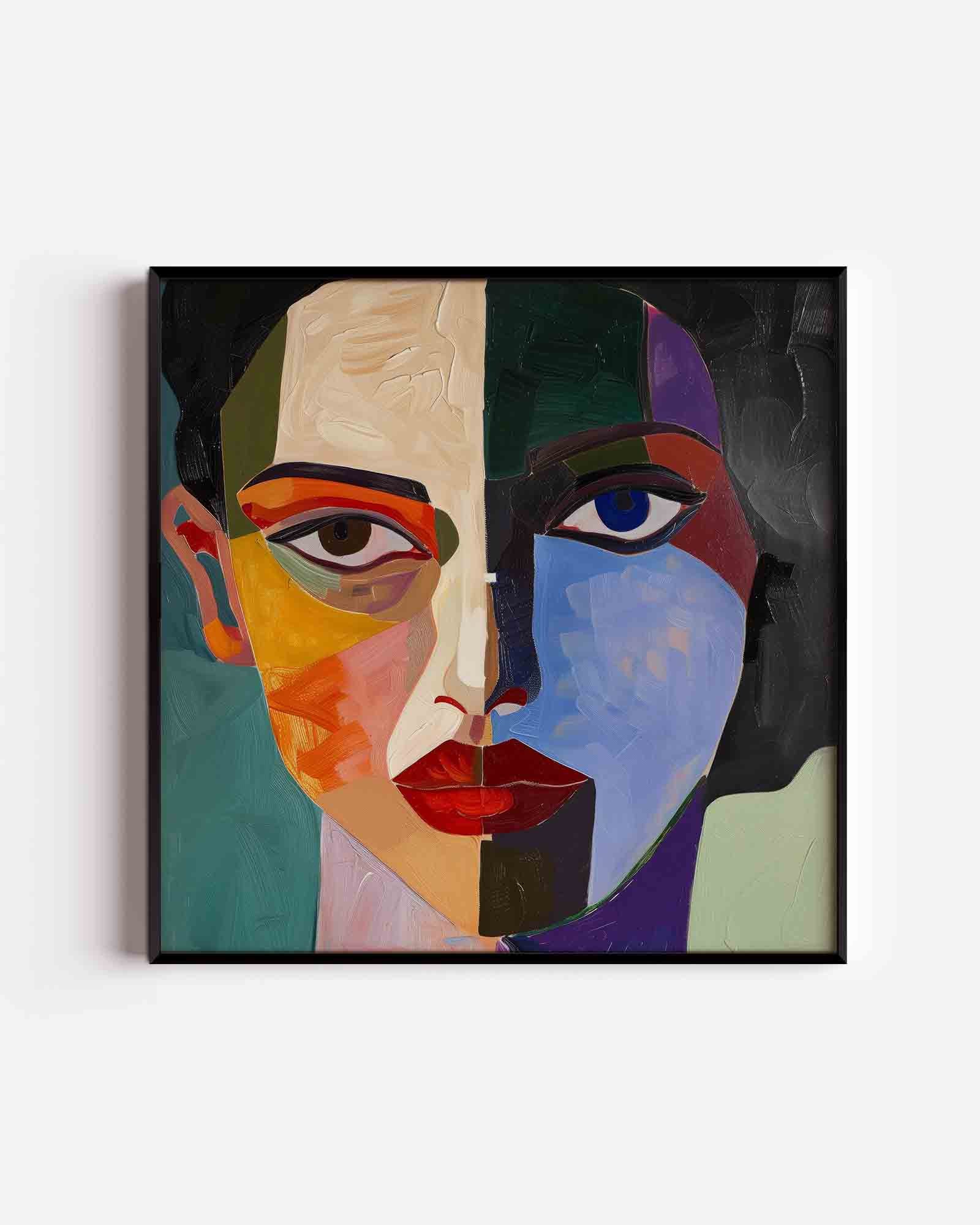 Abstract gezicht Poster