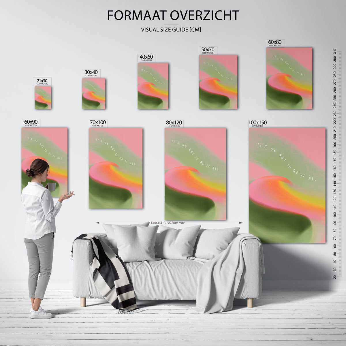 Abstracte kleurencompositie Poster