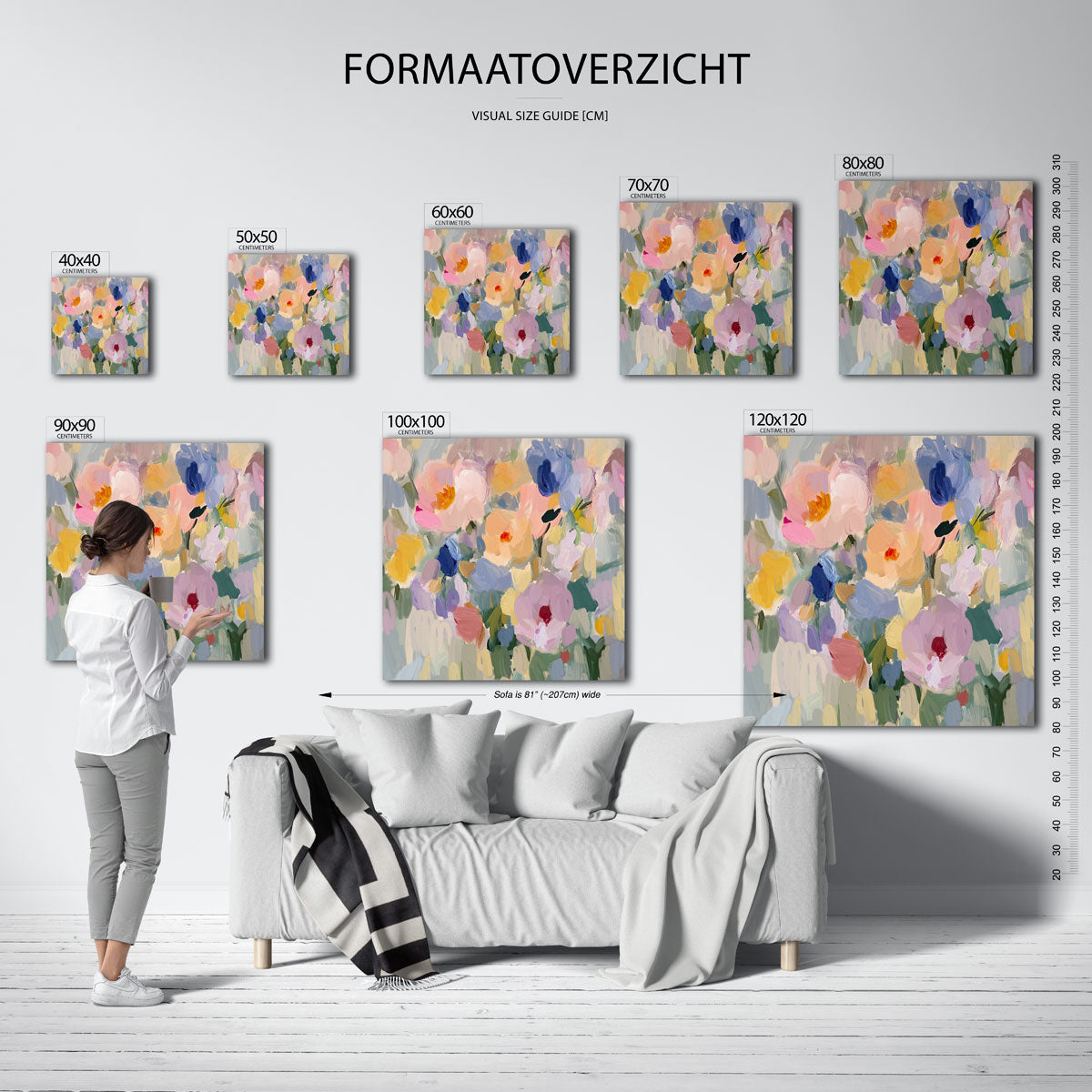 Bloemen in zachte tinten Poster
