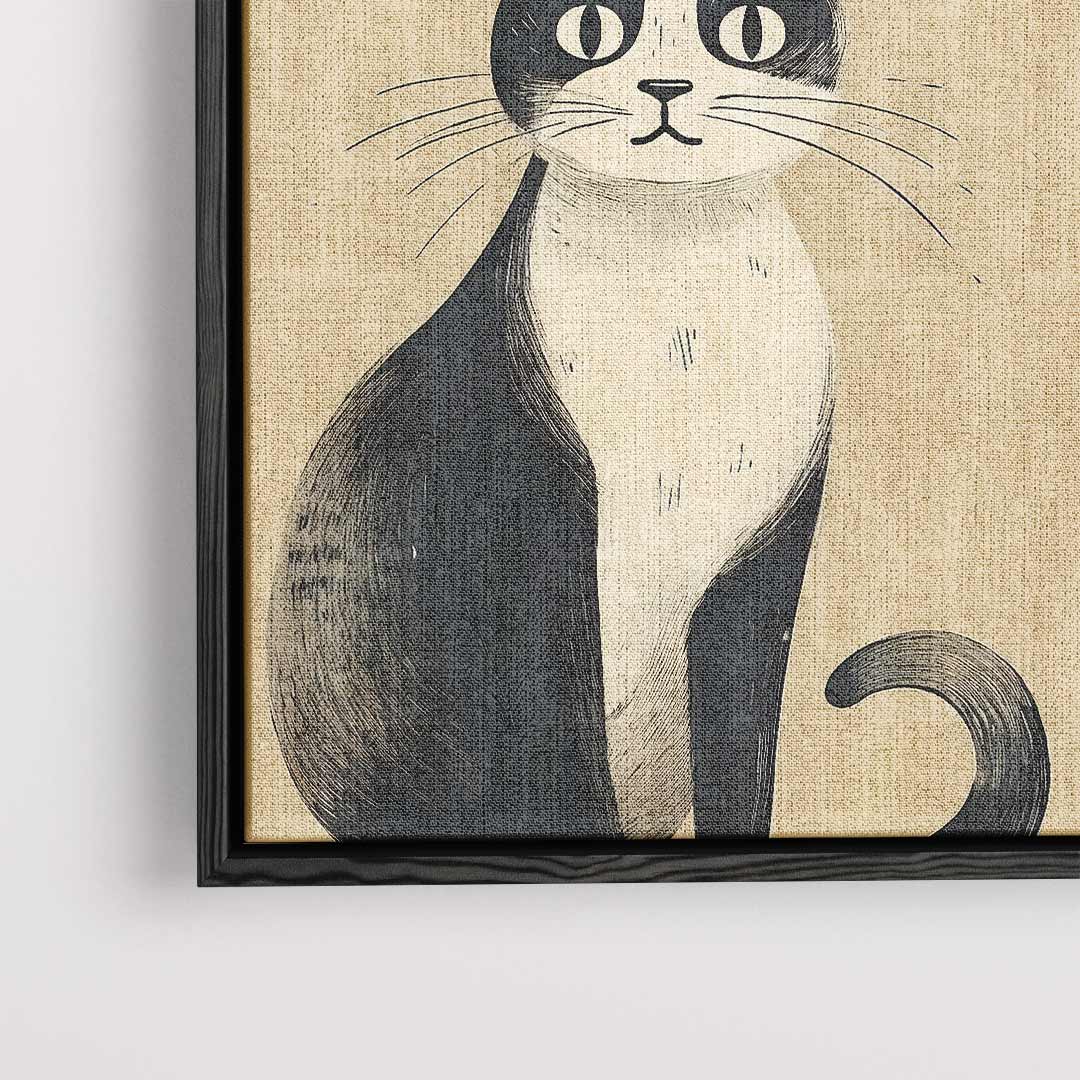 Zeitlose Katze auf Tapetenkunst