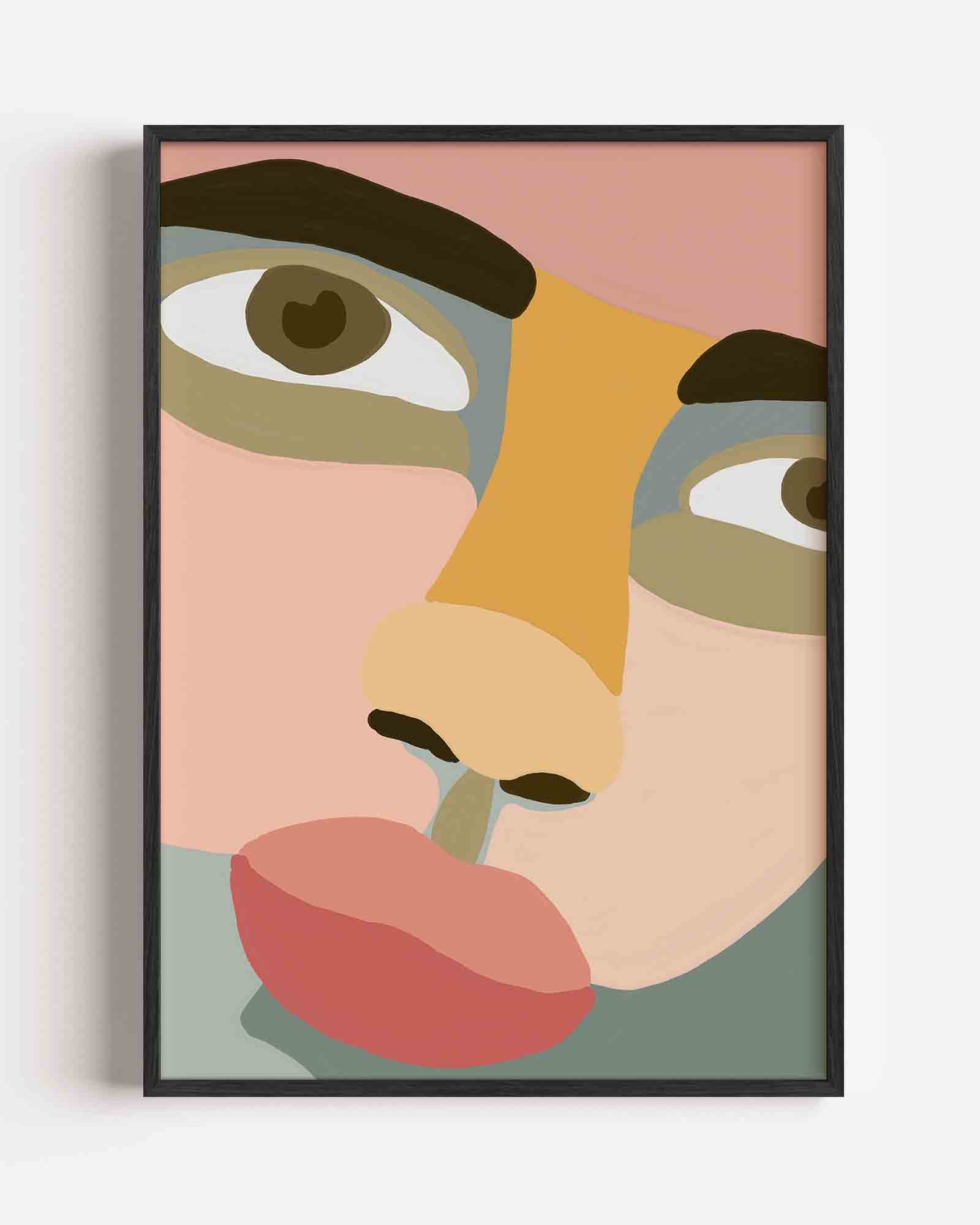 Abstract gezicht Poster