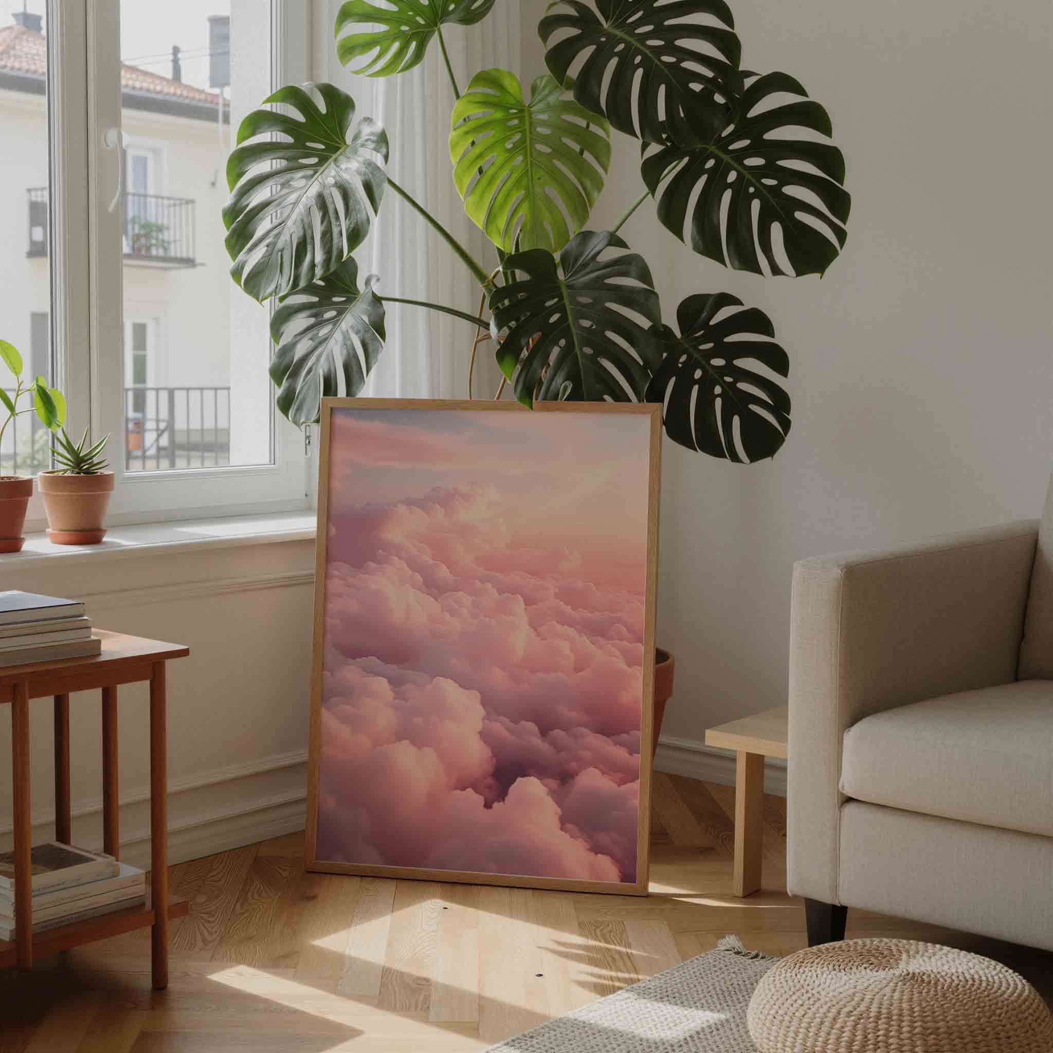 Roze wolken Poster
