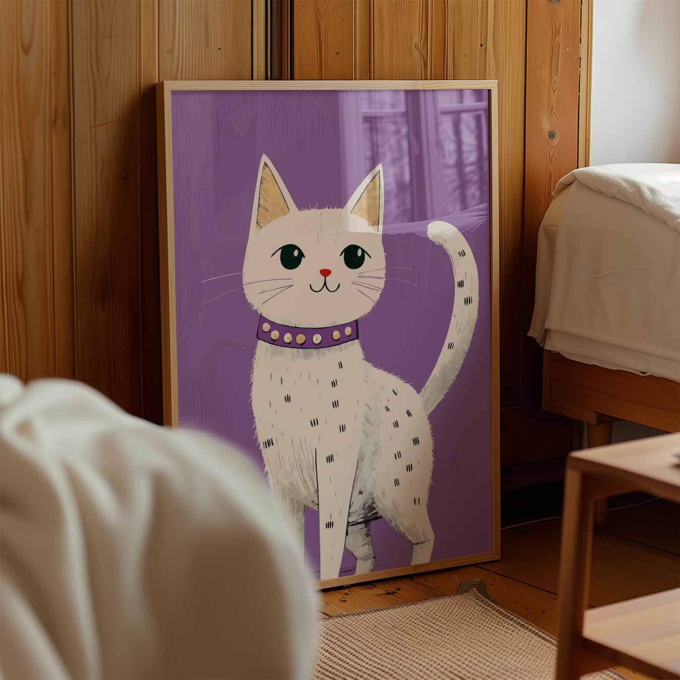 Lieve Kat Poster voor Dierenliefhebbers Poster-WallArtistic