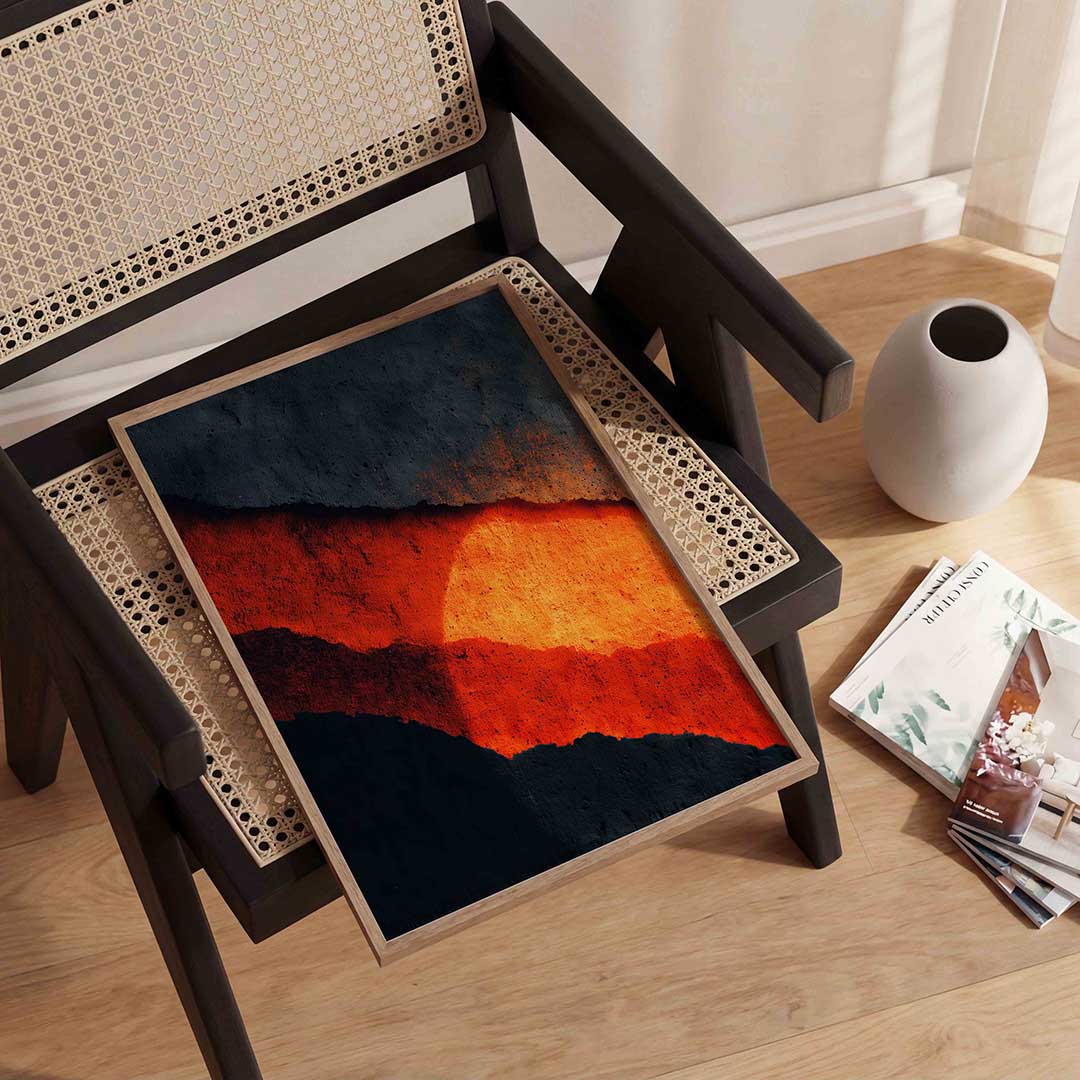 Abstracte zonsondergang Poster