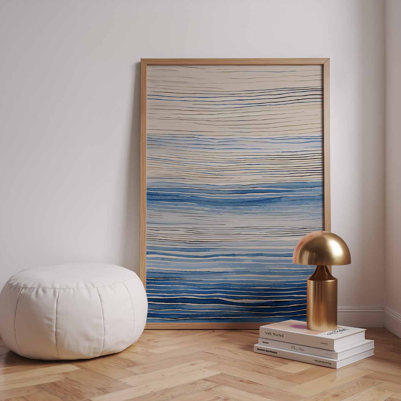 Rustgevende Zeehorizon Poster-WallArtistic
