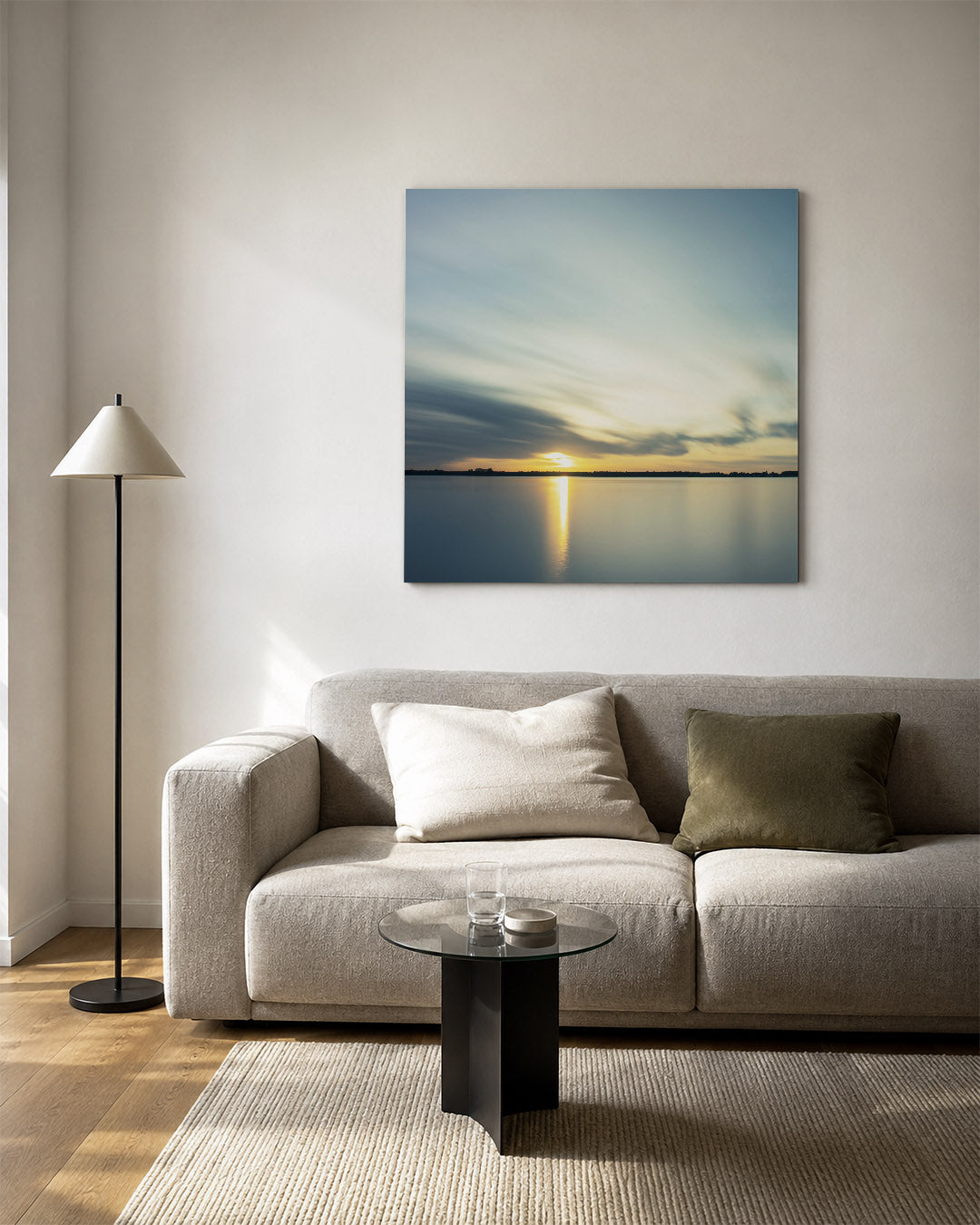 Rustige zonsondergang Kunstwerk