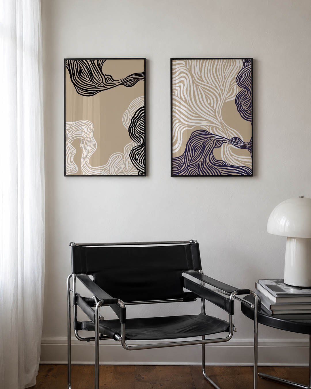 Lijnenspel en vormen Posterset