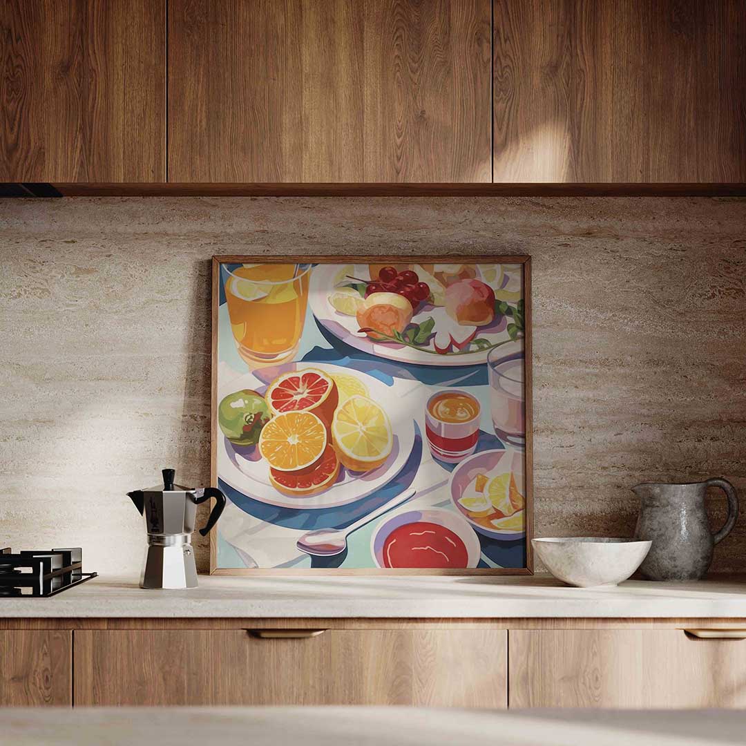 Ontbijt met fruit Poster