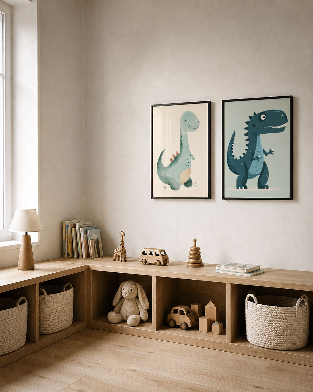 Vrolijke dino Posterset