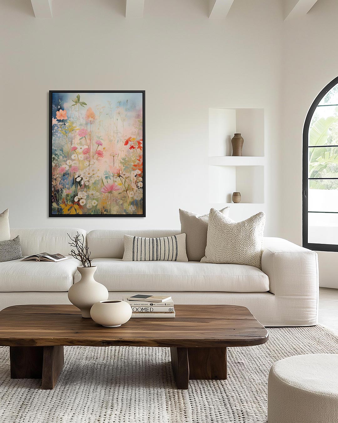 Bloemenpracht in pastel Kunstwerk