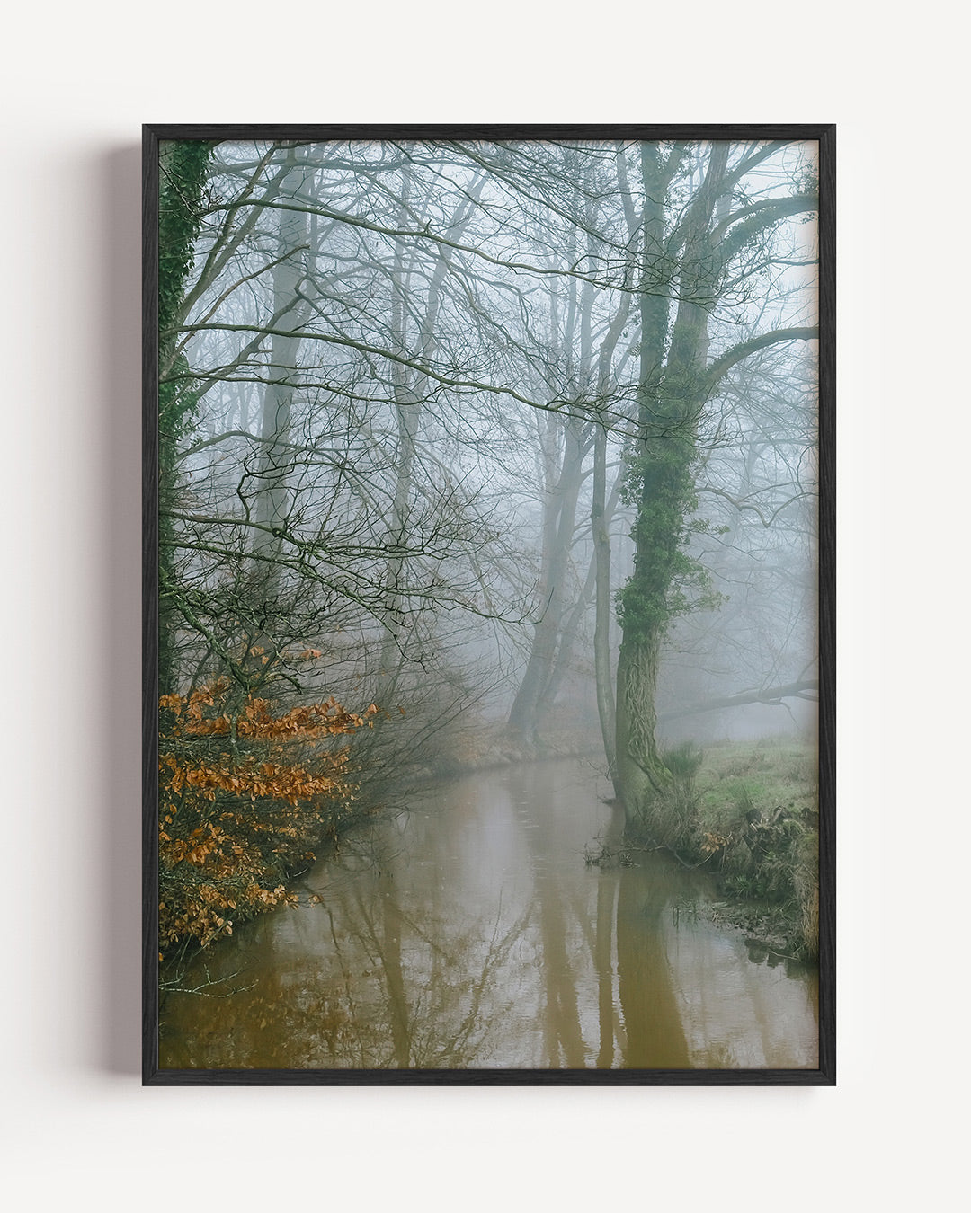 Mistig boslandschap Poster