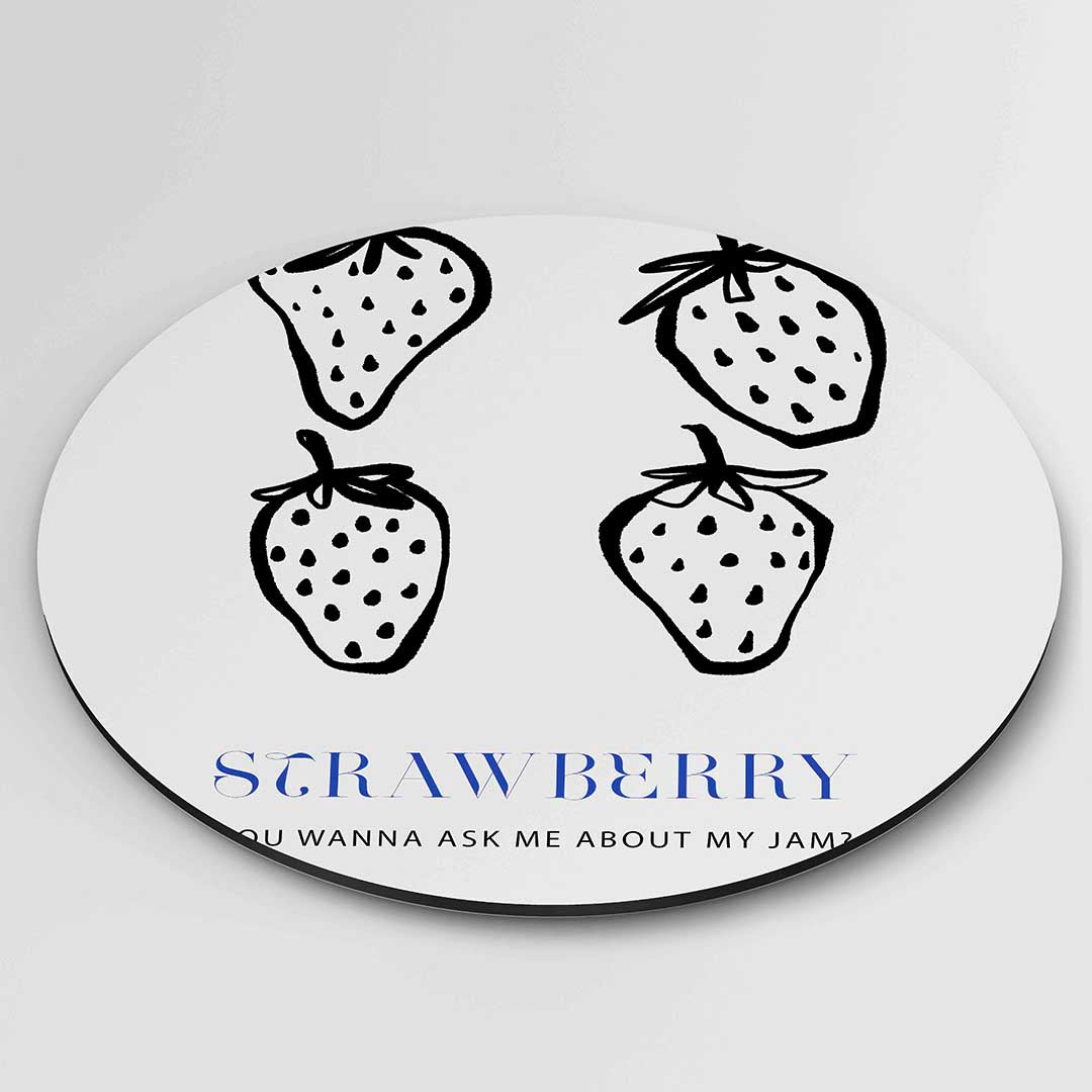 Aardbeien illustratie Muurcirkel