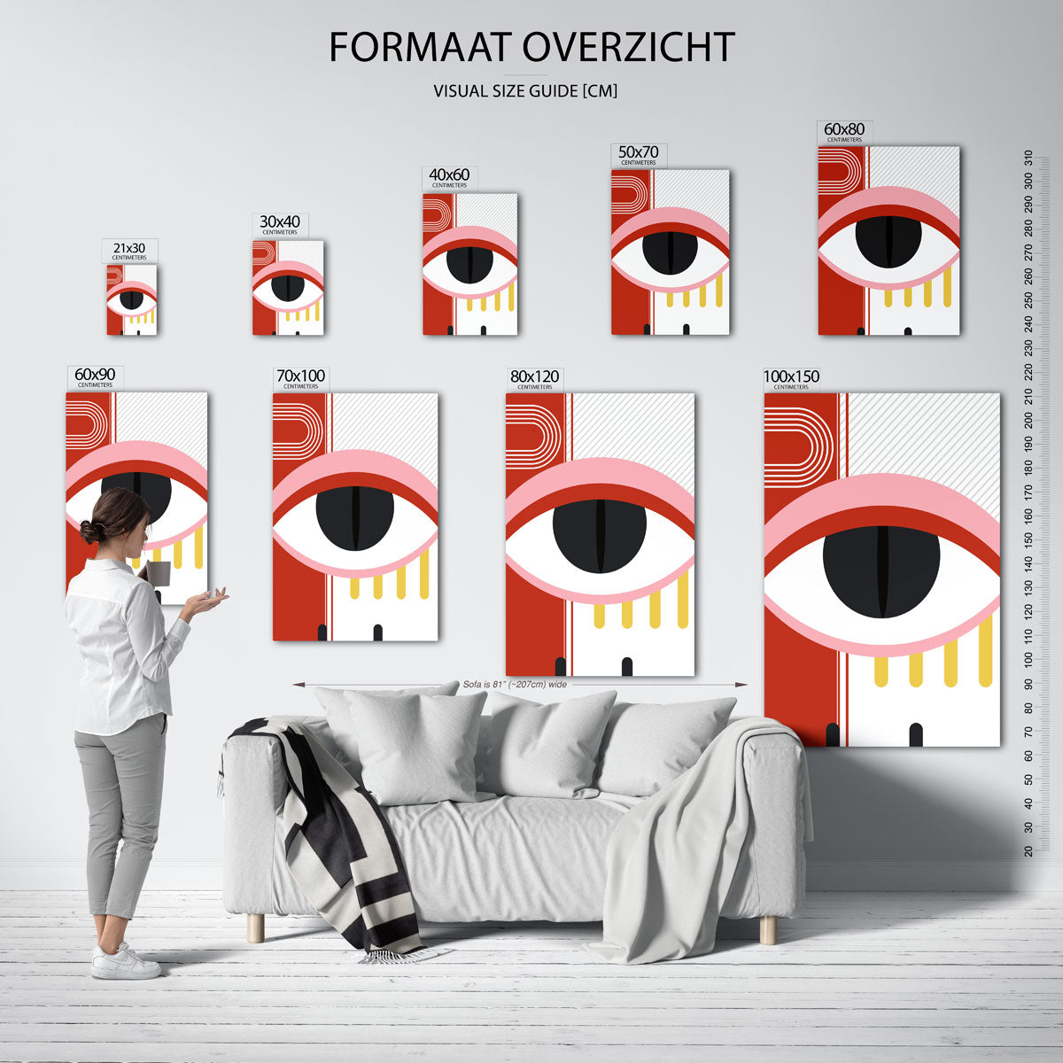 Oog en lijnen Poster