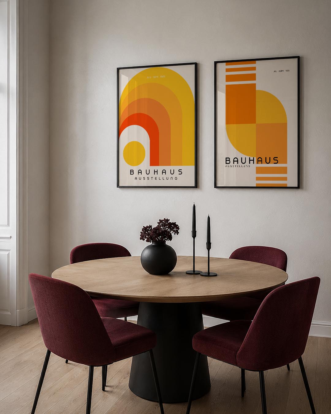 Kleurvolle boogvormen Posterset