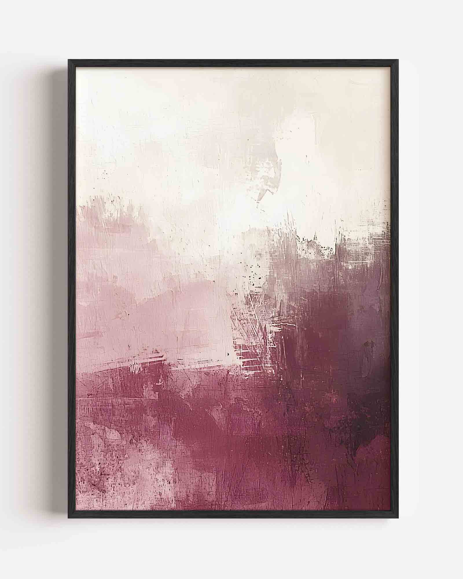 Abstracte roze en beige Poster