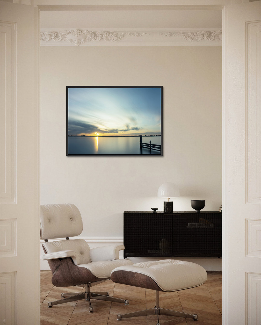 Rustige zonsondergang Kunstwerk
