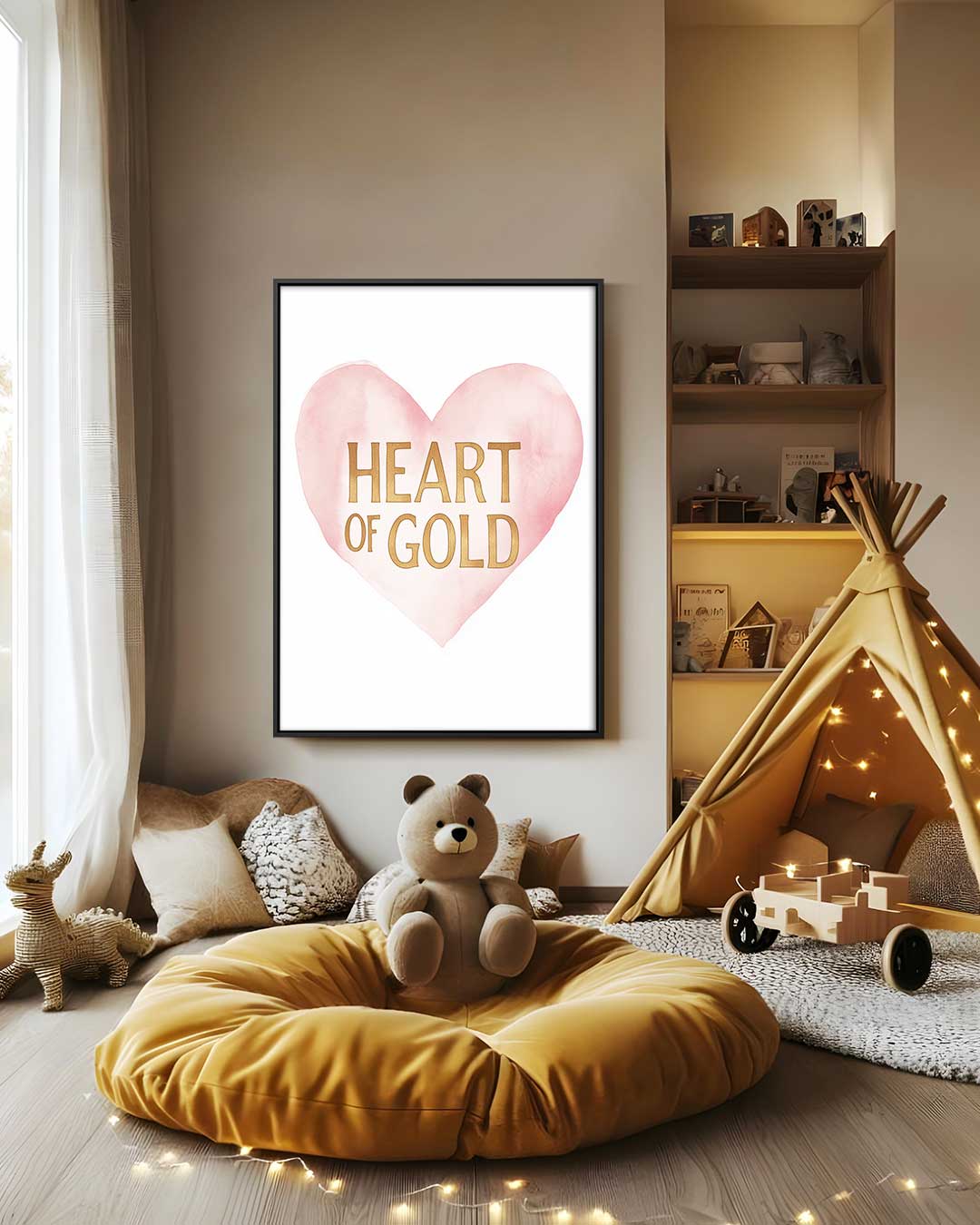 Heart of Gold Wanddecoratie Kunstwerk-canvas-dibond-plexiglas-wanddecoratie-WallArtistic