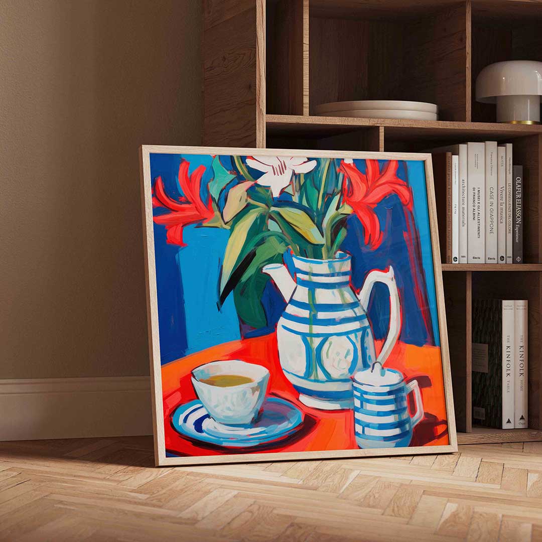 Bloemen in vaas Poster