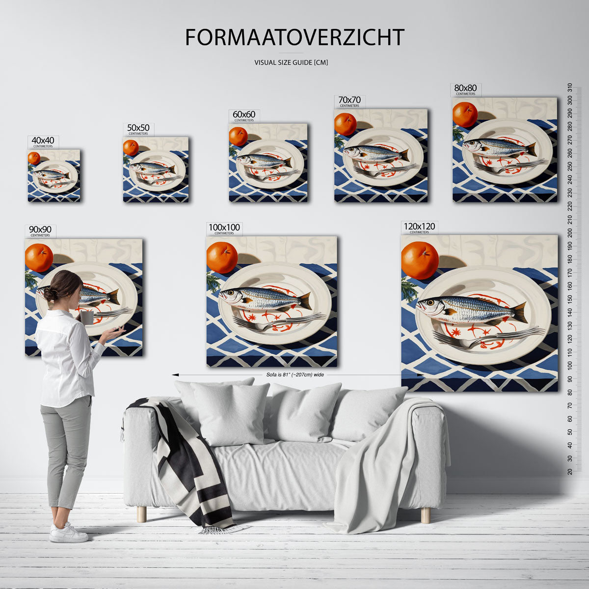 Vis op bord Poster
