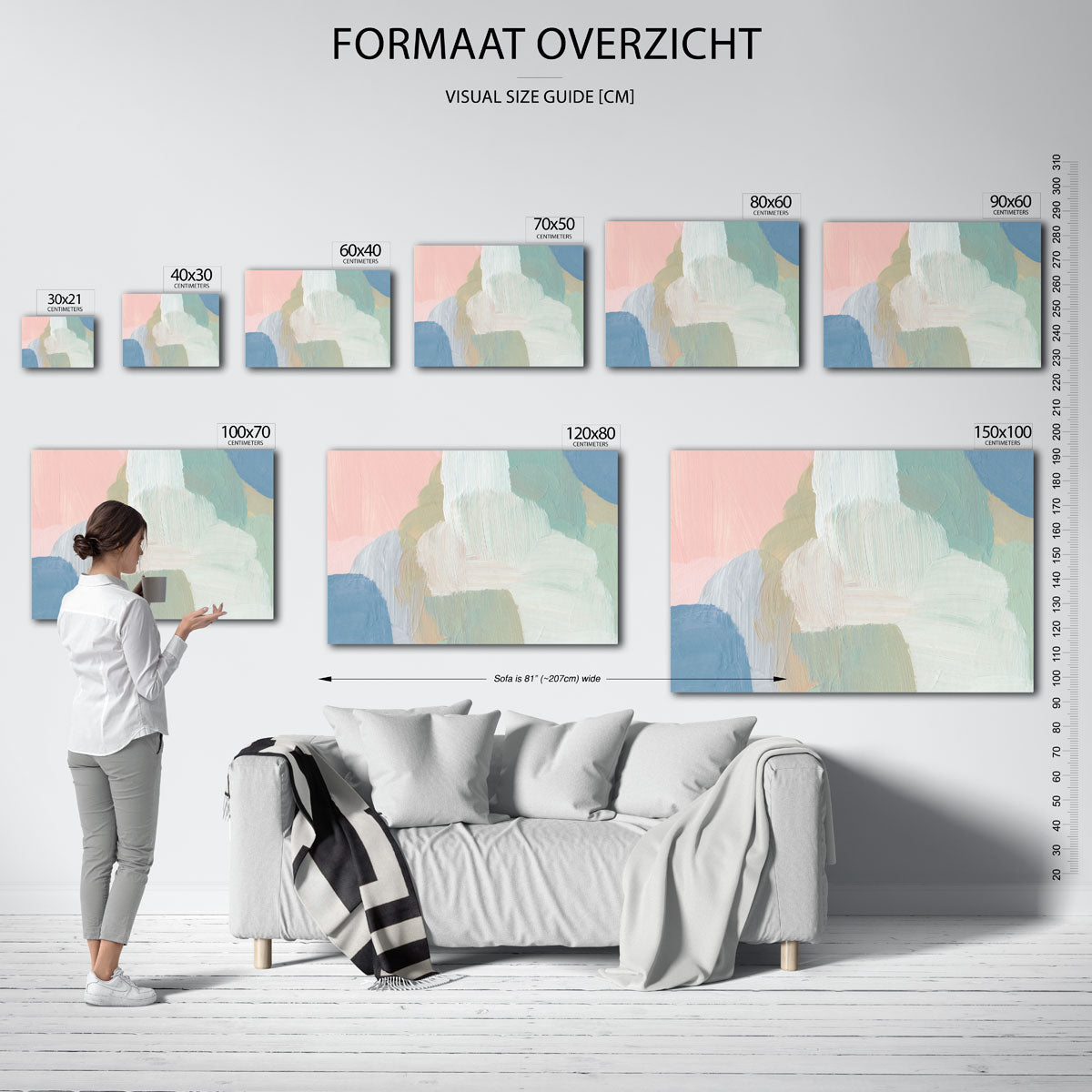 Abstracte kleurencompositie Poster