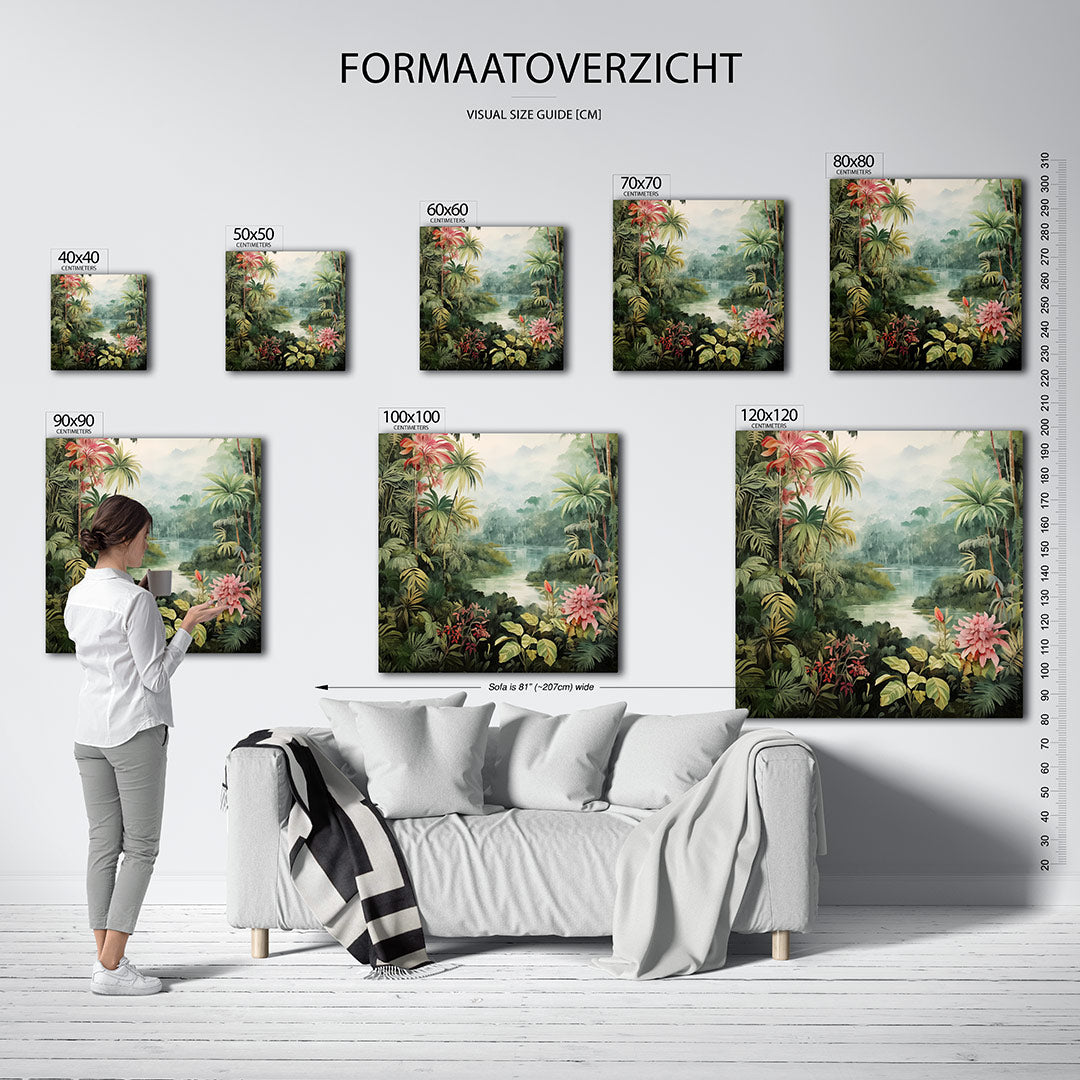 Tropisch landschap Kunstwerk