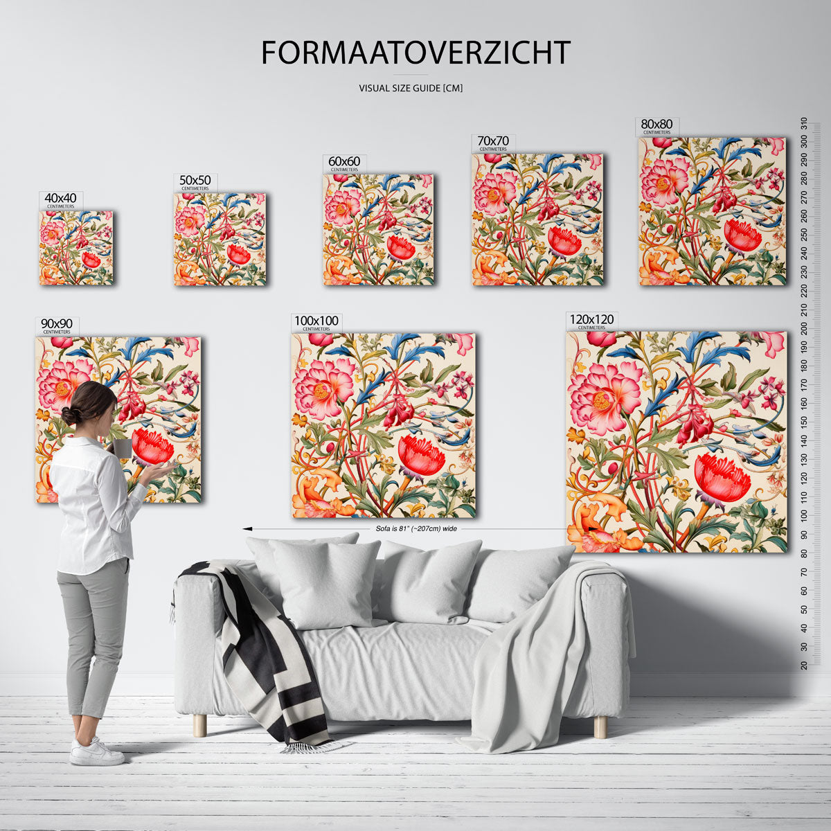Bloemen en bladeren Poster