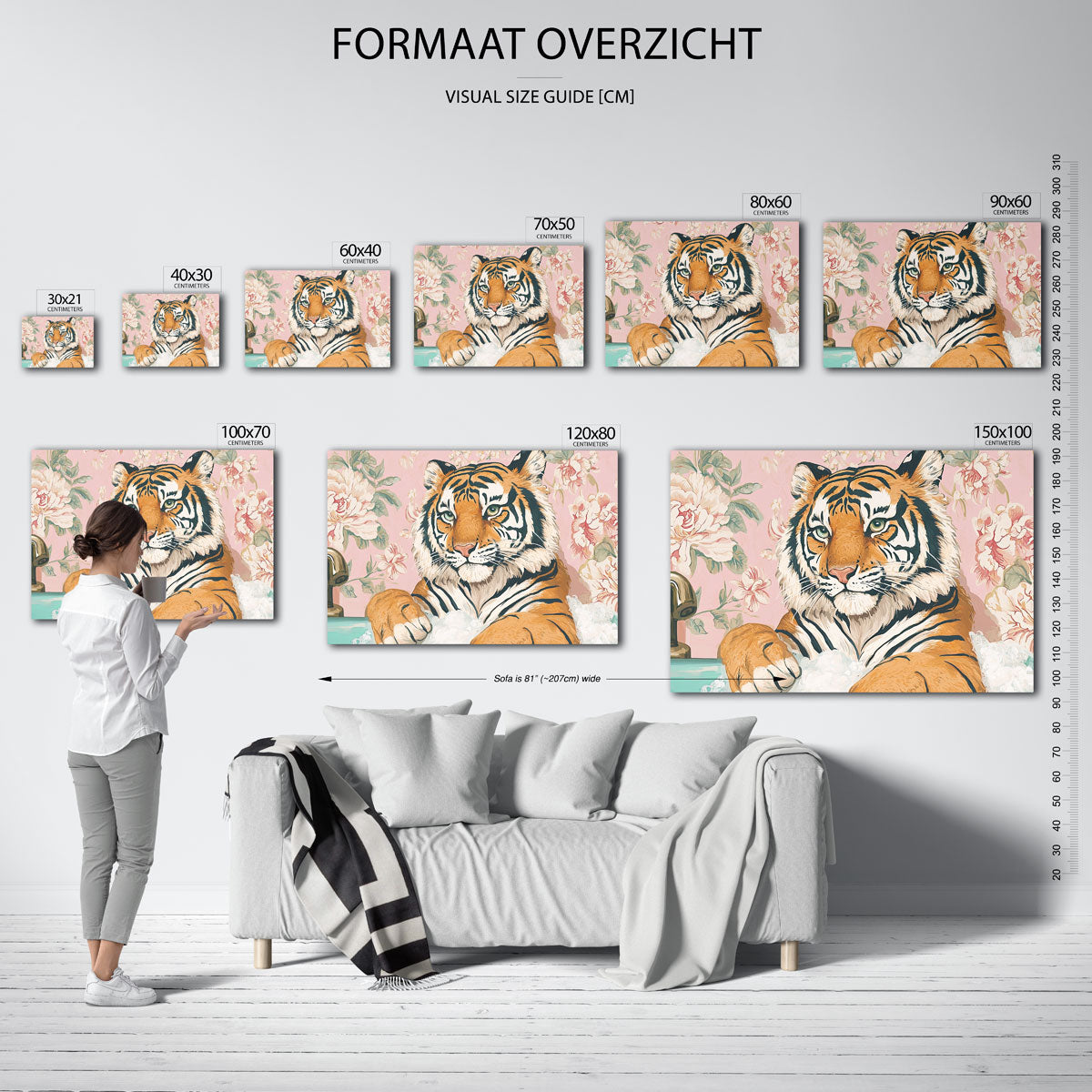 Tijger in bad Poster