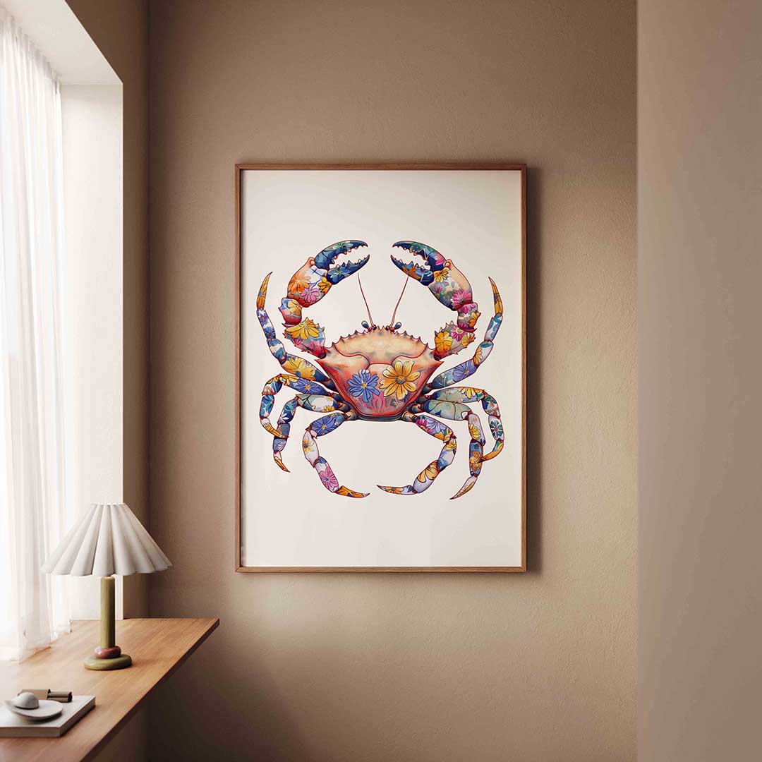 Bloemenkrab Poster