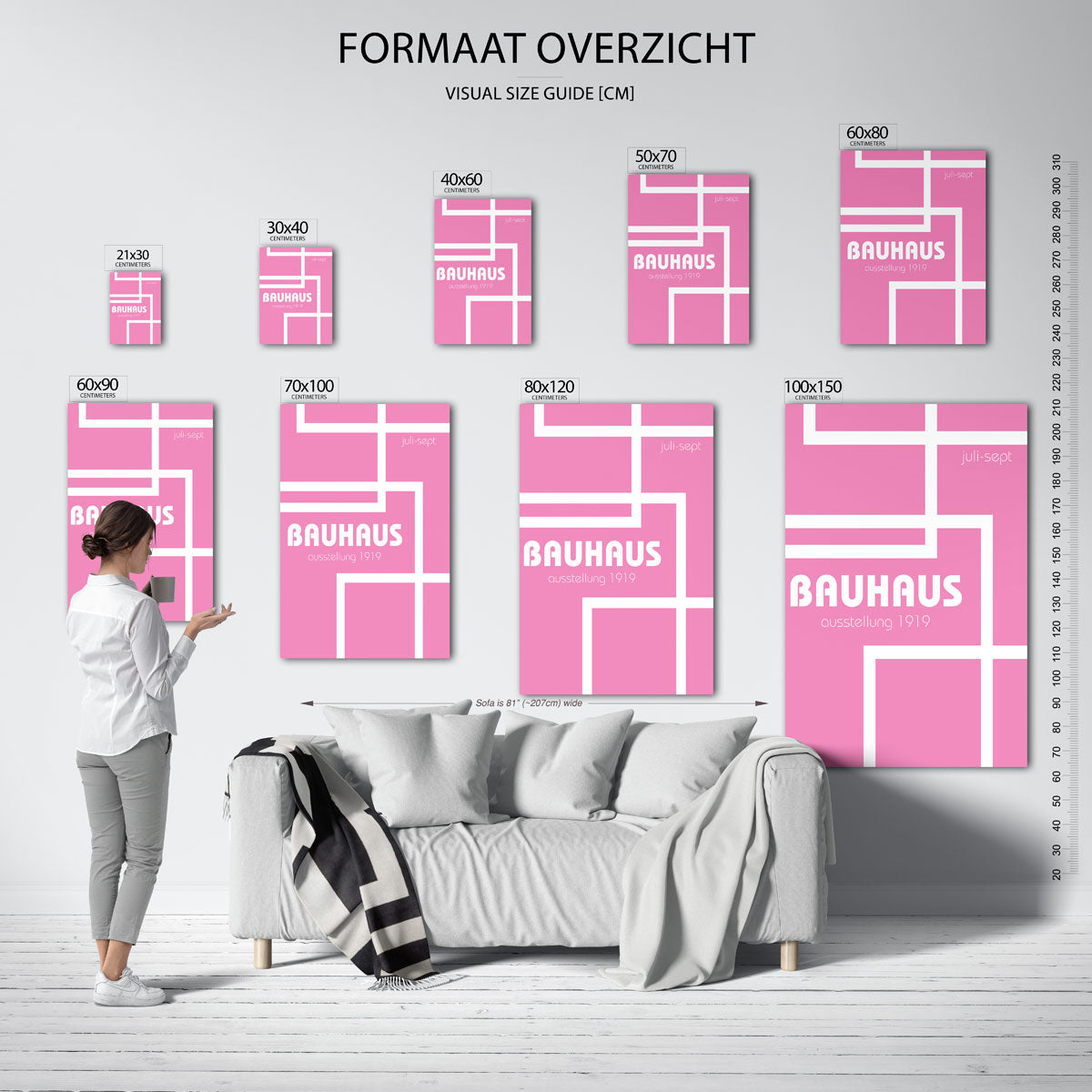 Lijnen en vlakkenspel Poster