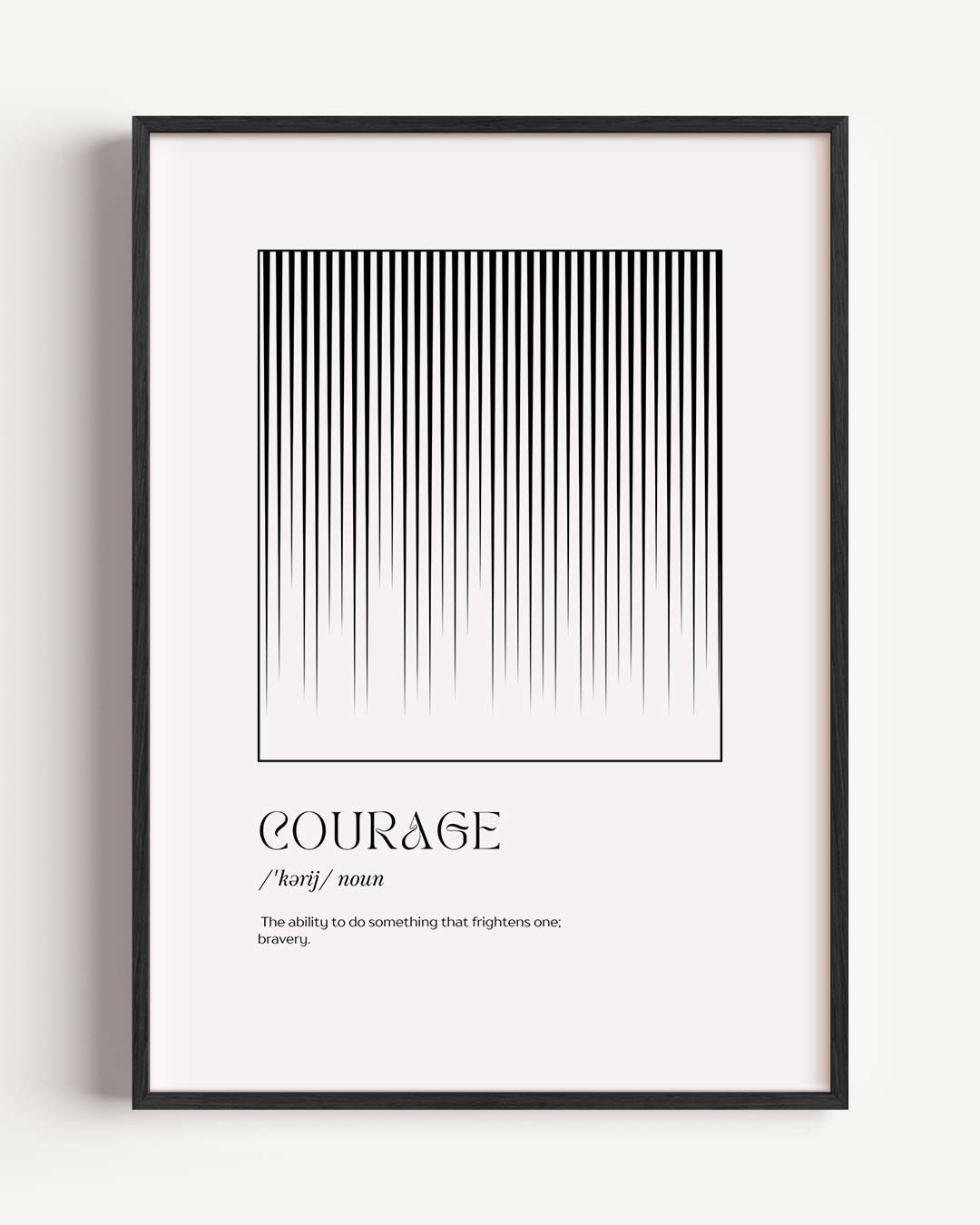 Minimalistische Moed Poster-WallArtistic