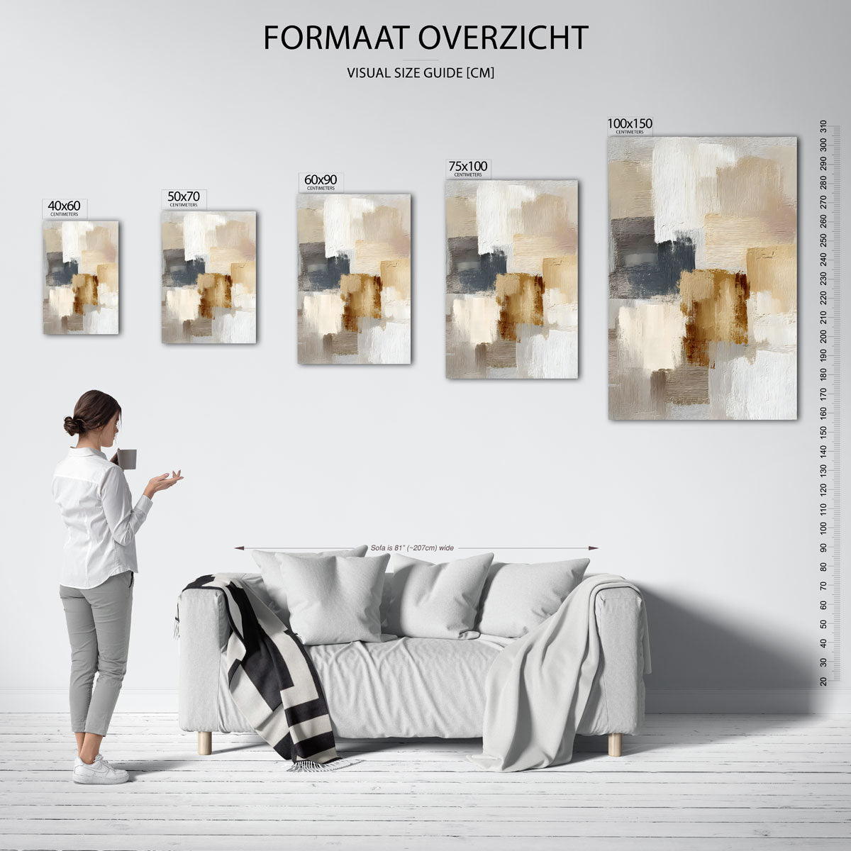 Zachte kleurvlakken Kunstwerk