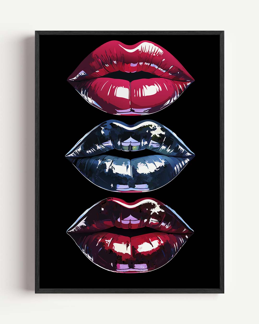 Stijlvolle Lippen Poster-WallArtistic