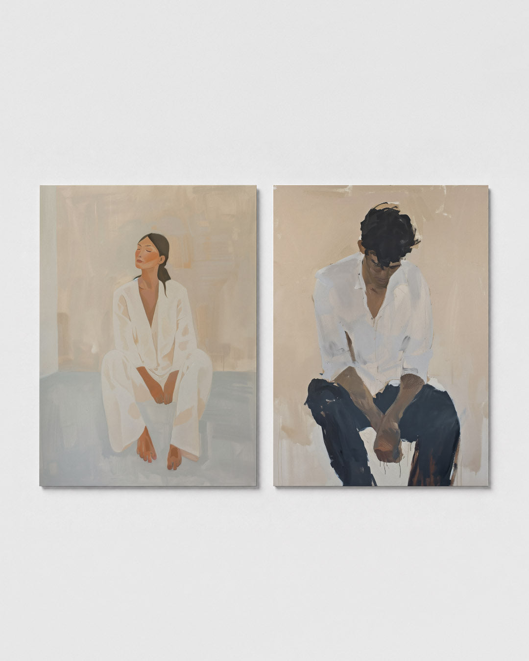 Zittende vrouw Posterset