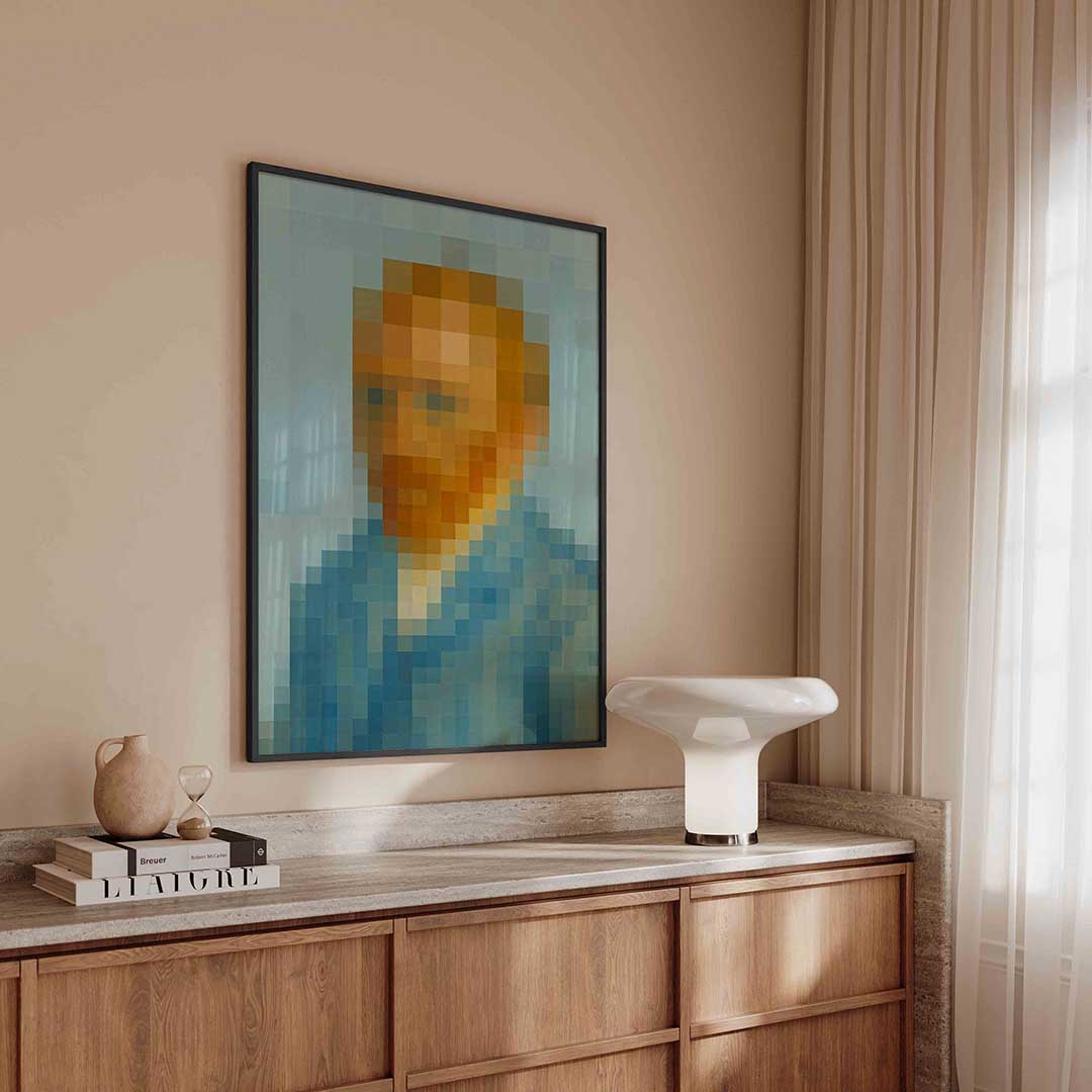 Gepixelde portret Poster