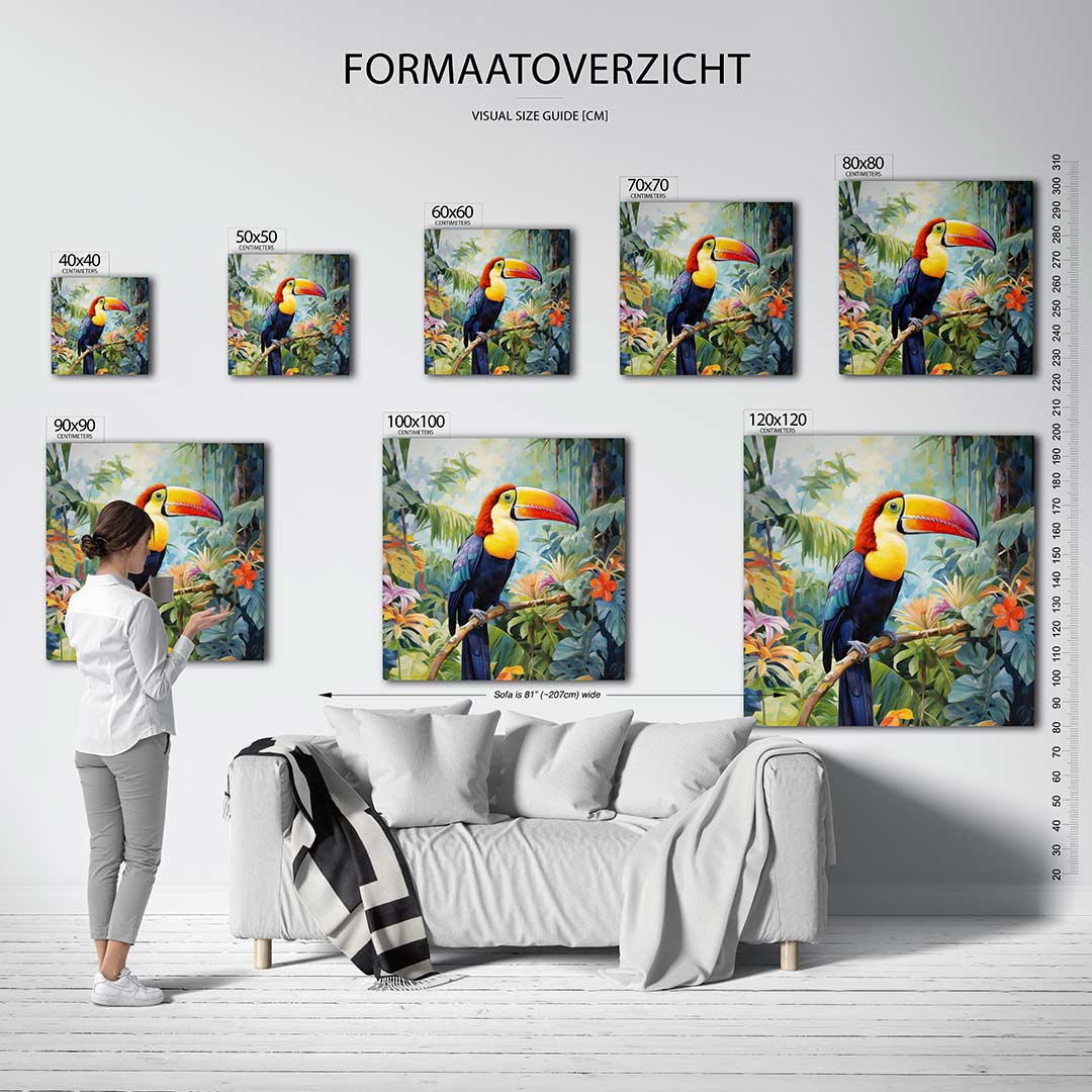 Vrolijke toekan Kunstwerk