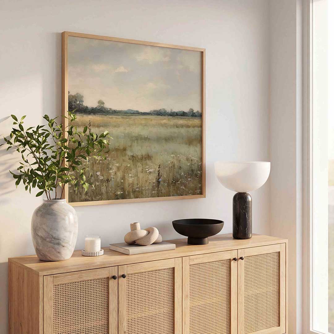 Landschap met bloemen Poster