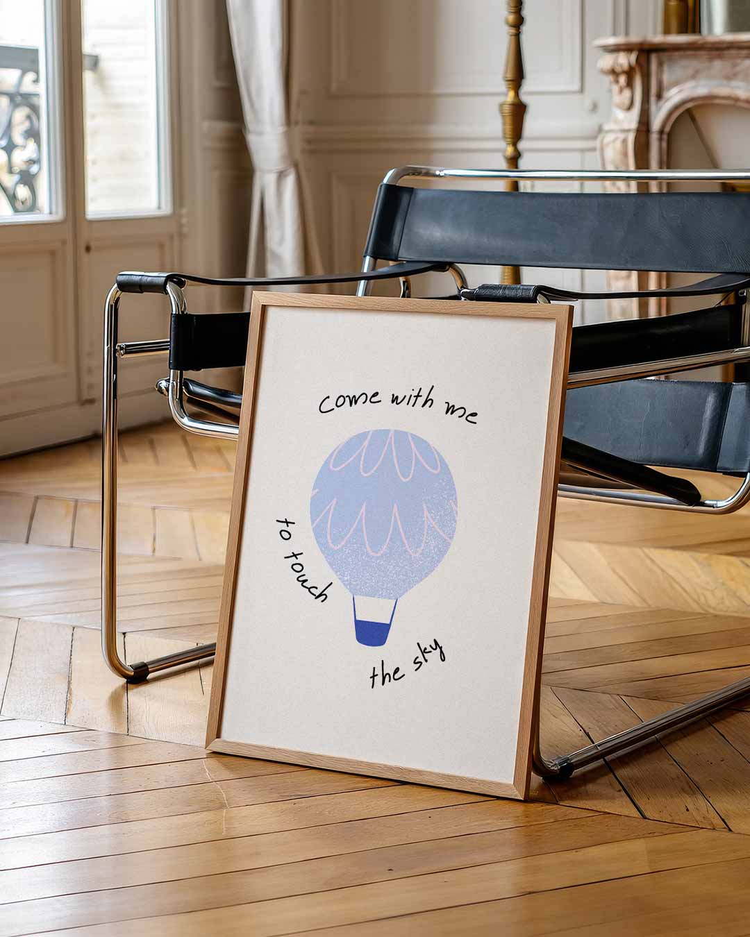 Dromerige Luchtballon Inspiratieposter-WallArtistic