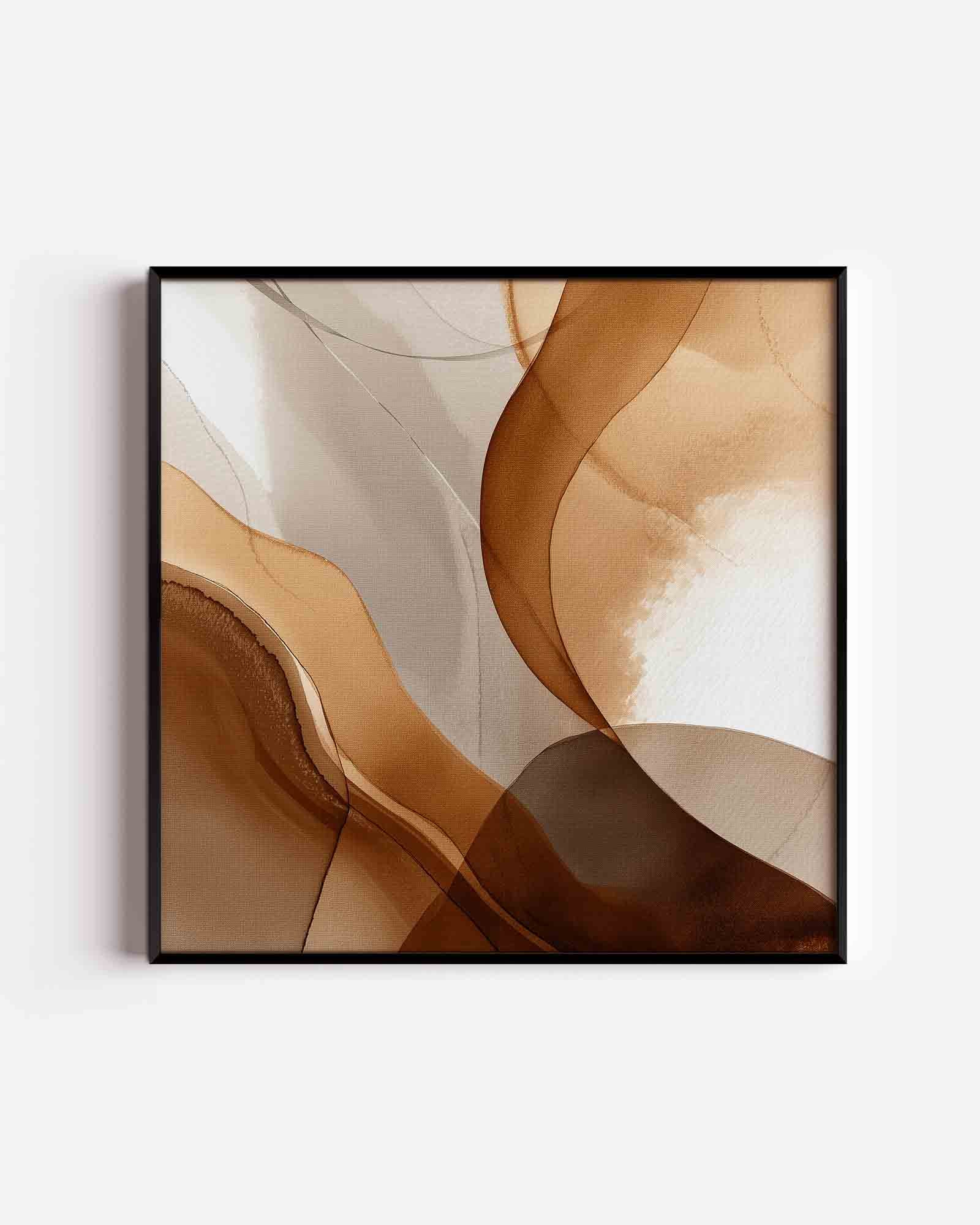 Abstracte bruine vormen Poster