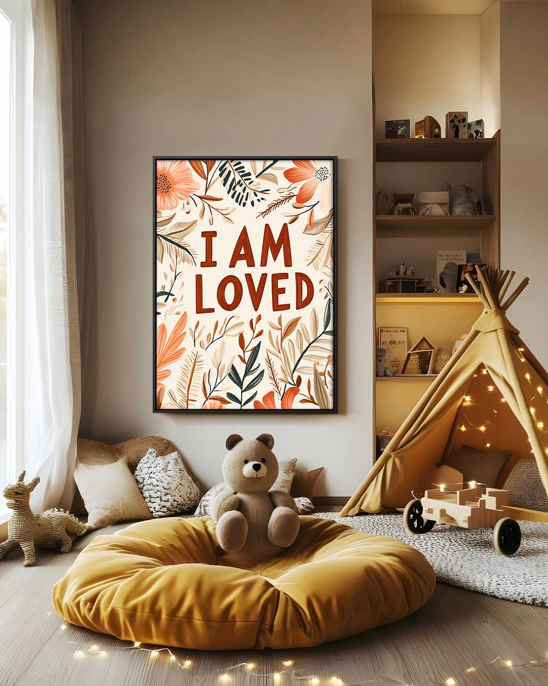 Bloemrijke Boodschap Kunstwerk-canvas-dibond-plexiglas-wanddecoratie-WallArtistic