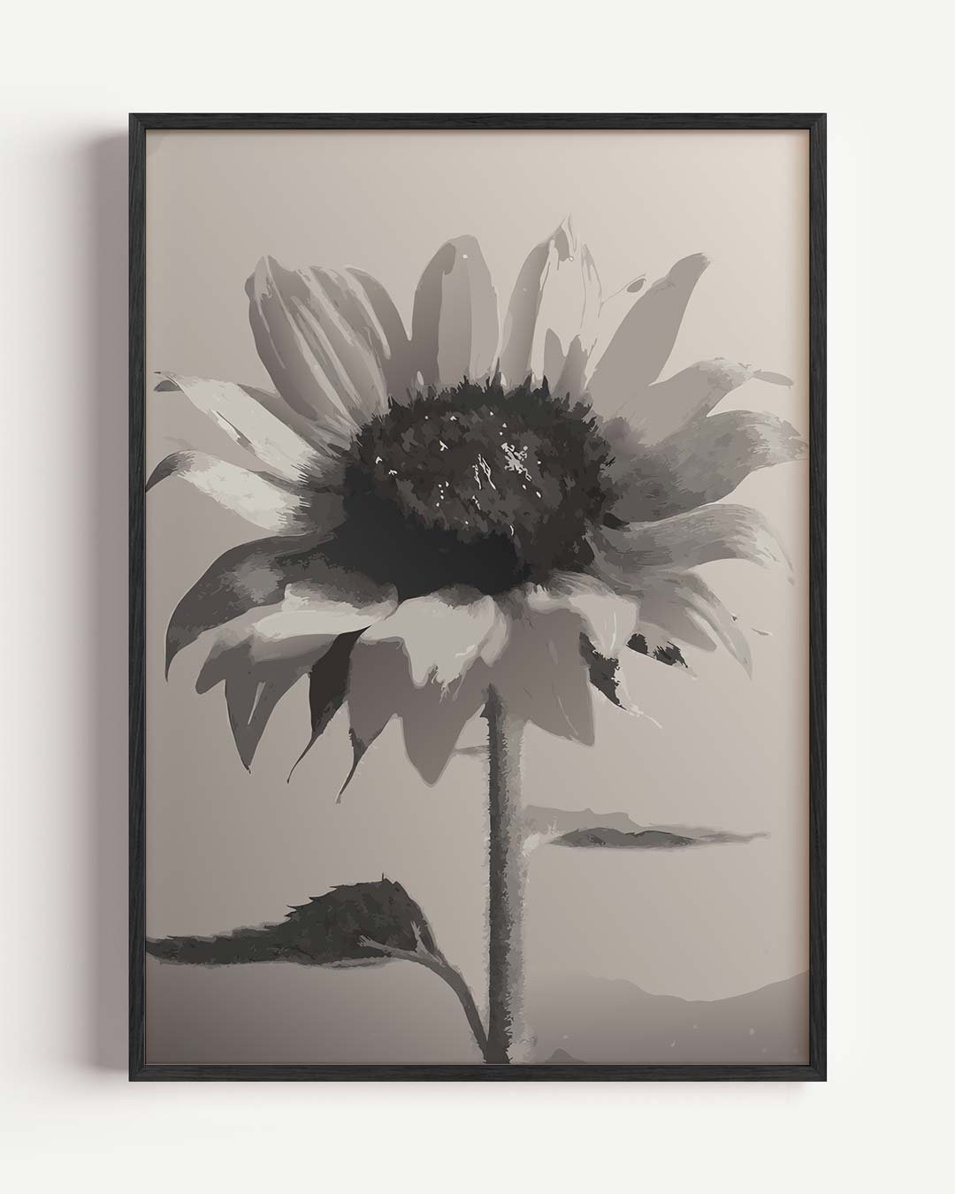 Elegante Zonnebloem Poster-WallArtistic