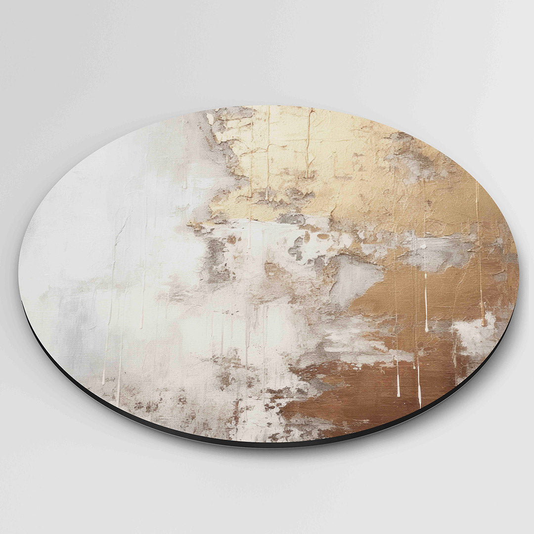 Goud en beige textuur Muurcirkel