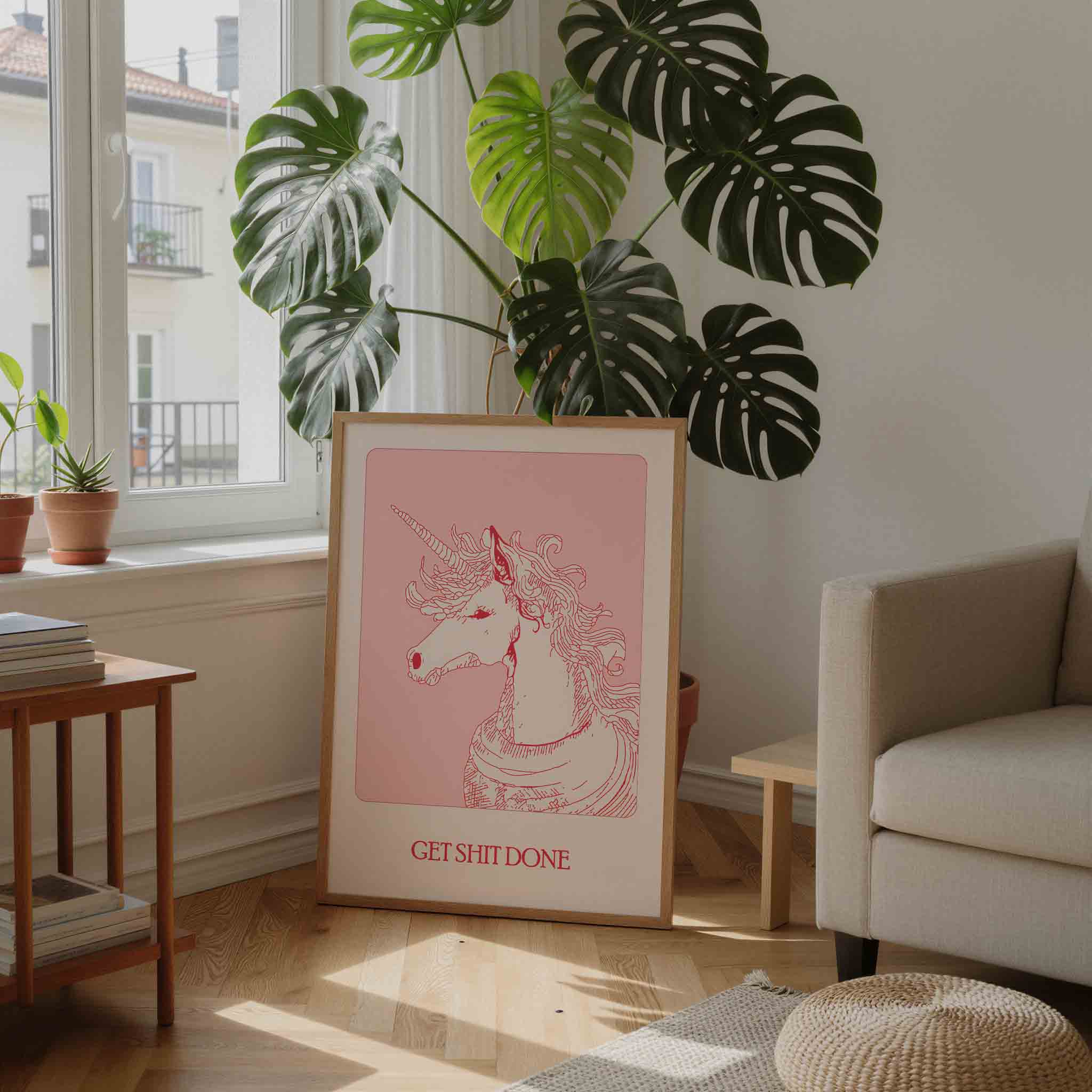 Unicorn met tekst Poster